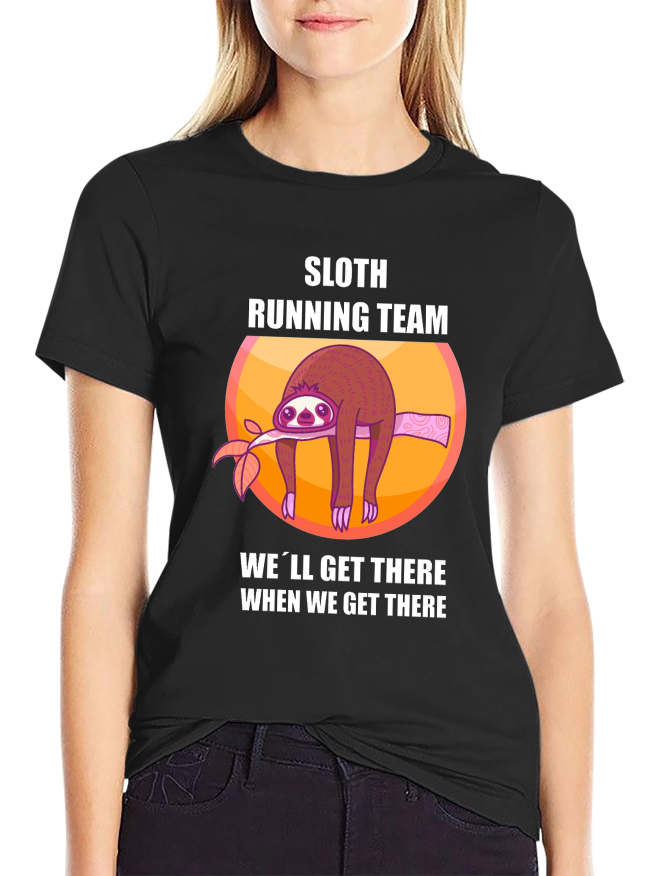 Sloth Running Team T-Shirt - Funny Lazy Runner Tee