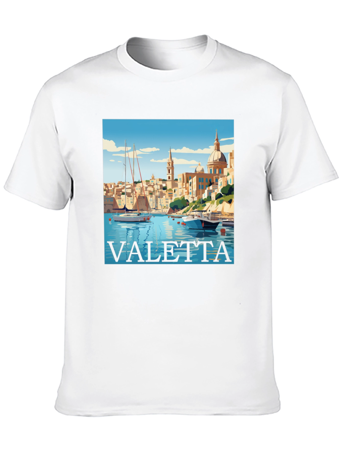 Valetta Malta Graphic T-Shirt - Black