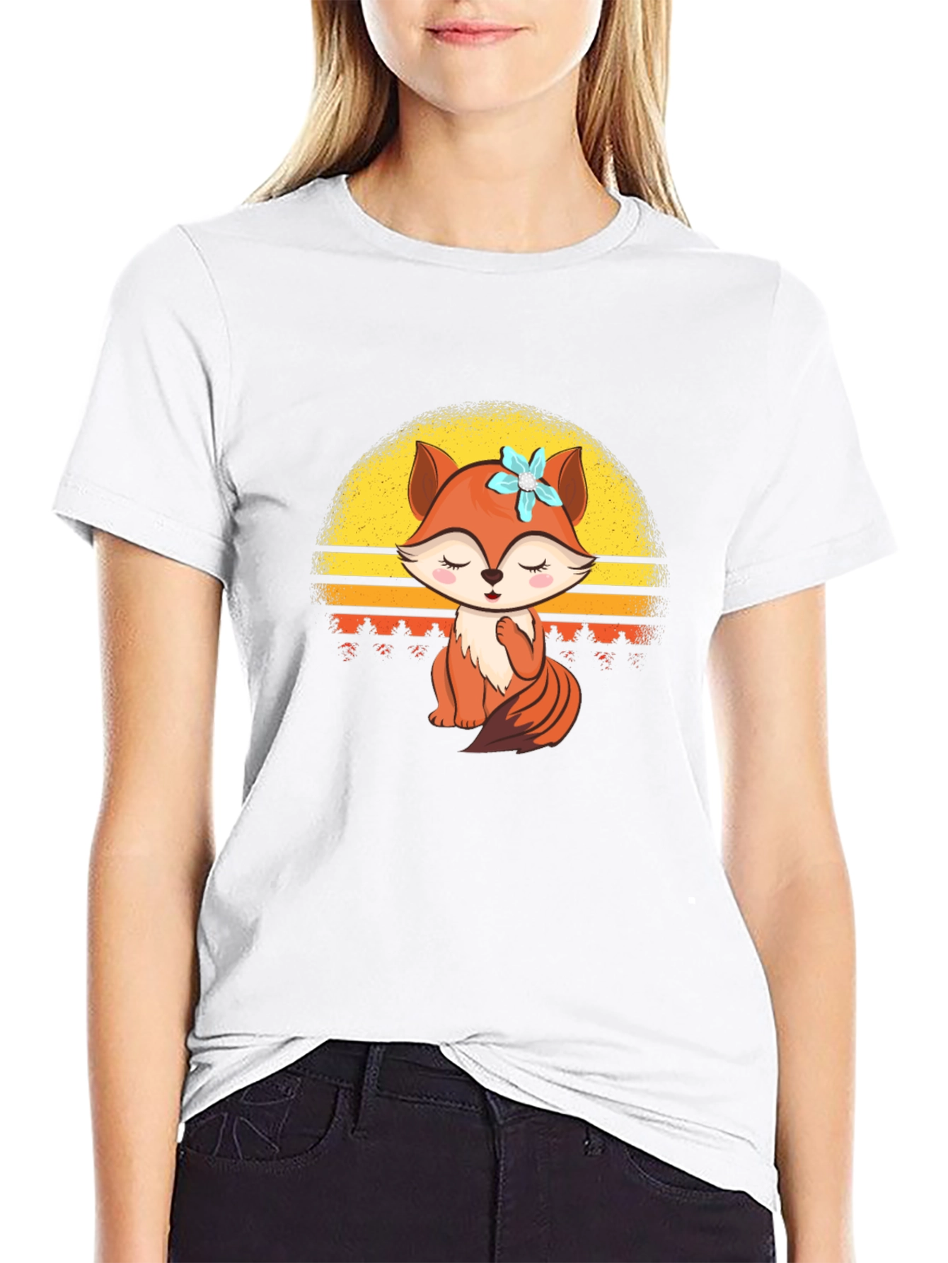 Cute Fox Graphic T-Shirt