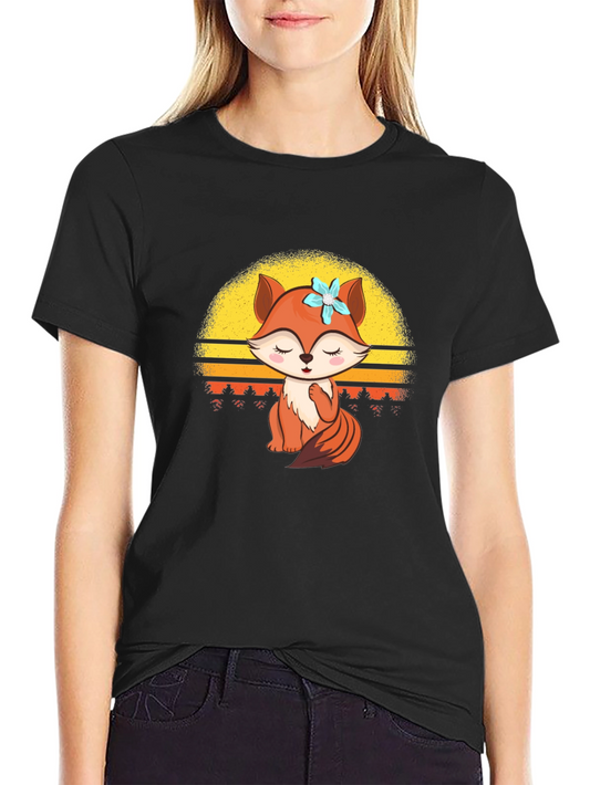 Cute Fox Graphic T-Shirt