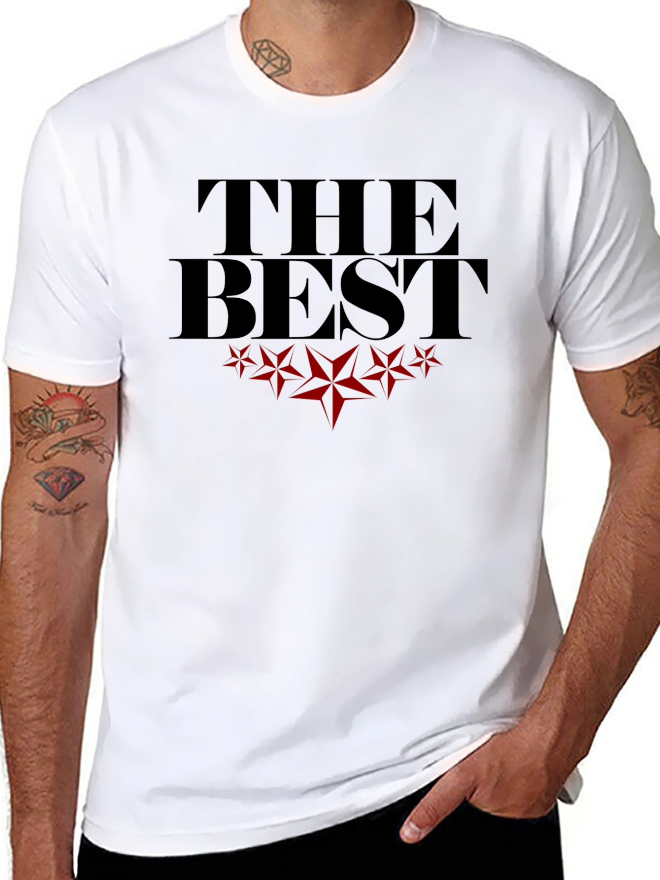 The Best Graphic T-Shirt - Black Crew Neck Tee