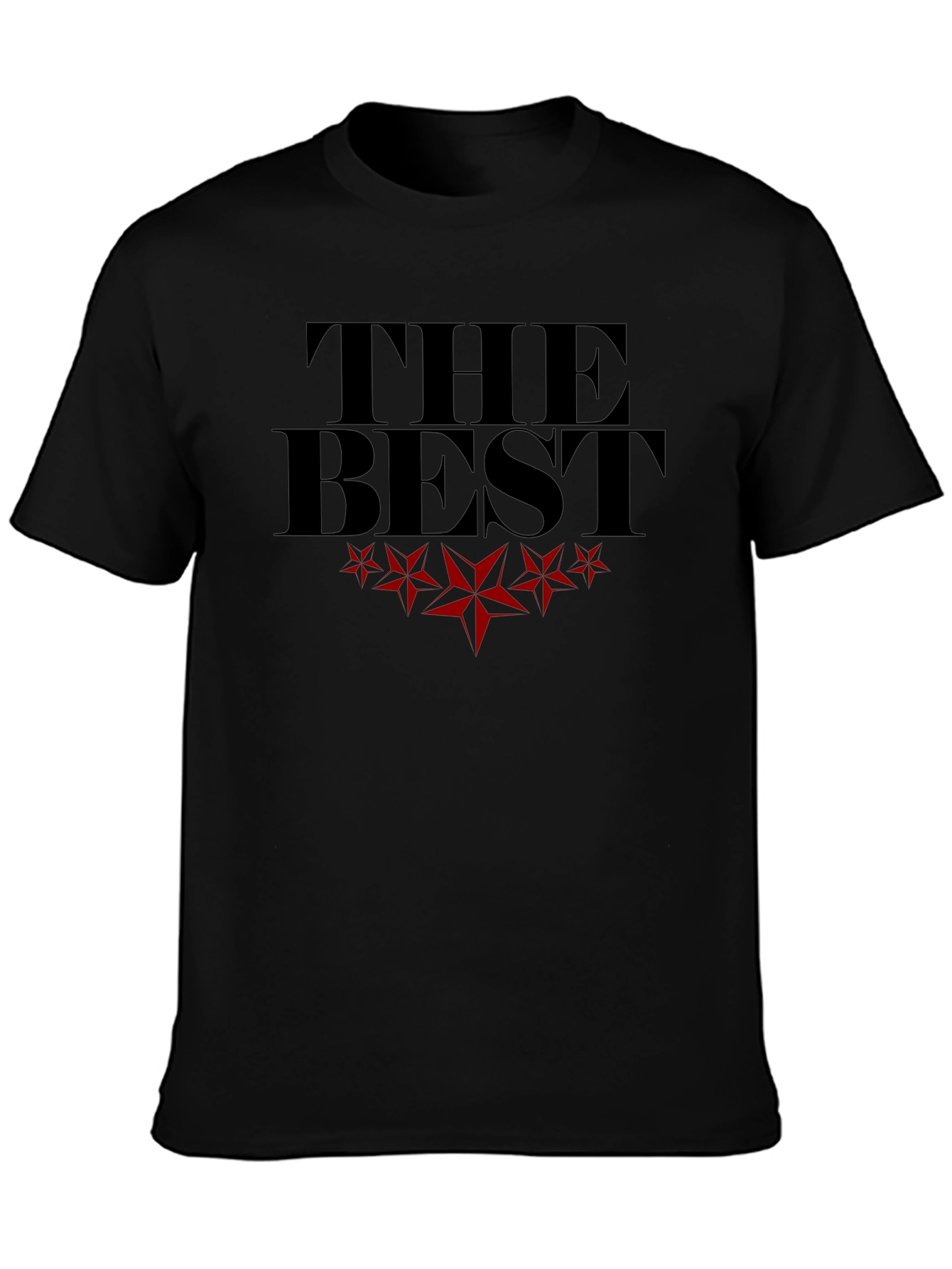 The Best Graphic T-Shirt - Black Crew Neck Tee