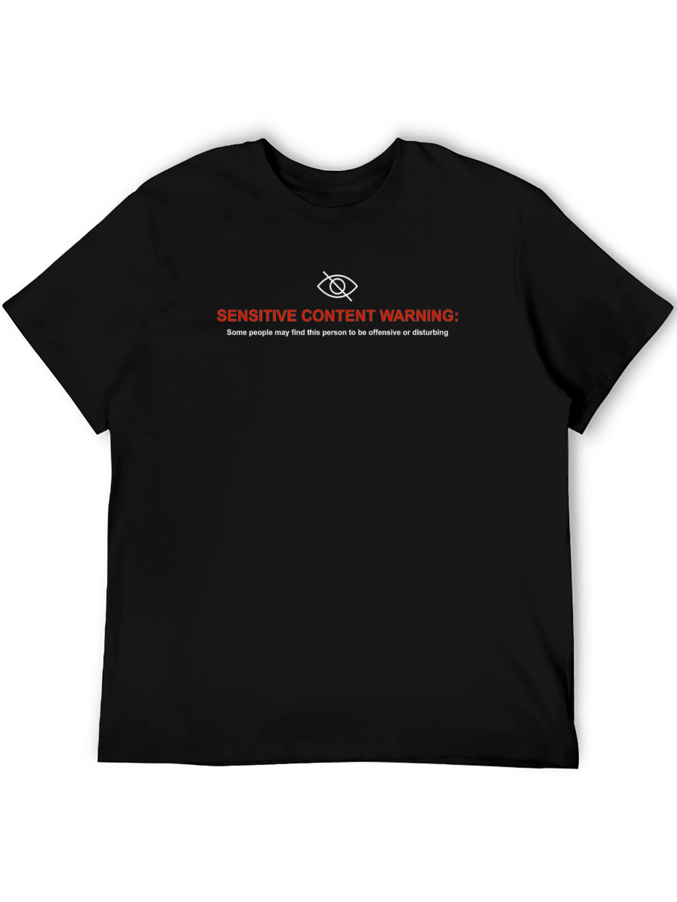 Sensitive Content Warning Graphic T-Shirt
