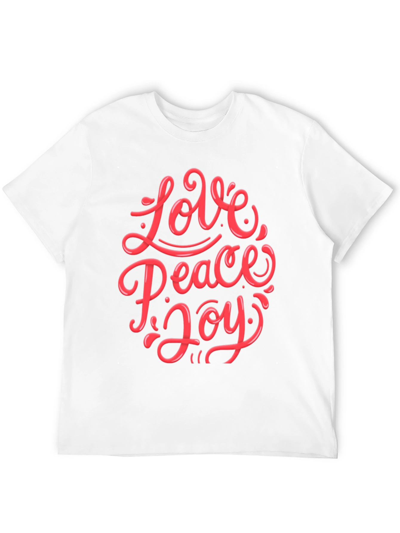 Love Peace Joy Graphic Tee - Black Cotton T-Shirt