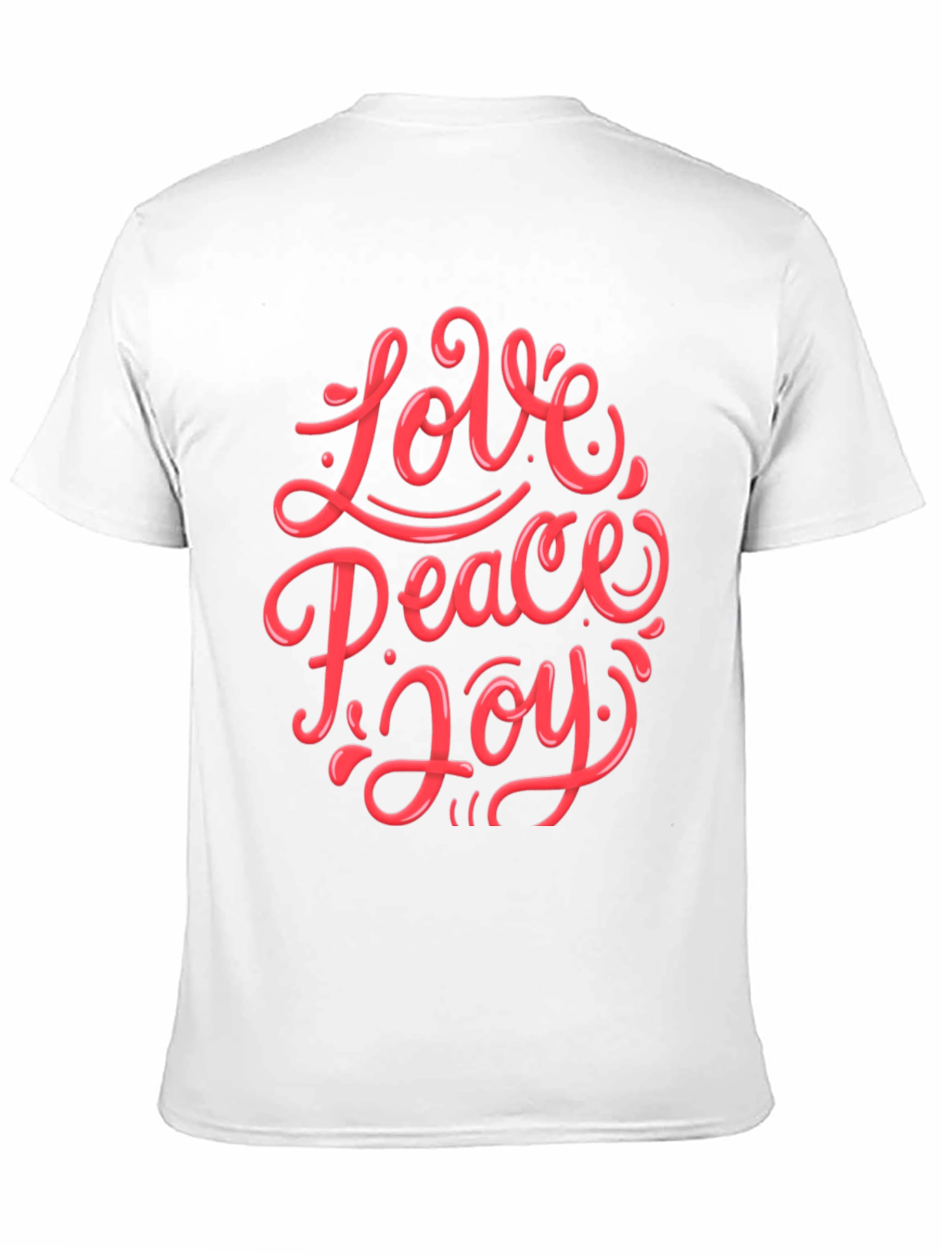 Love Peace Joy Graphic Tee - Black Cotton T-Shirt