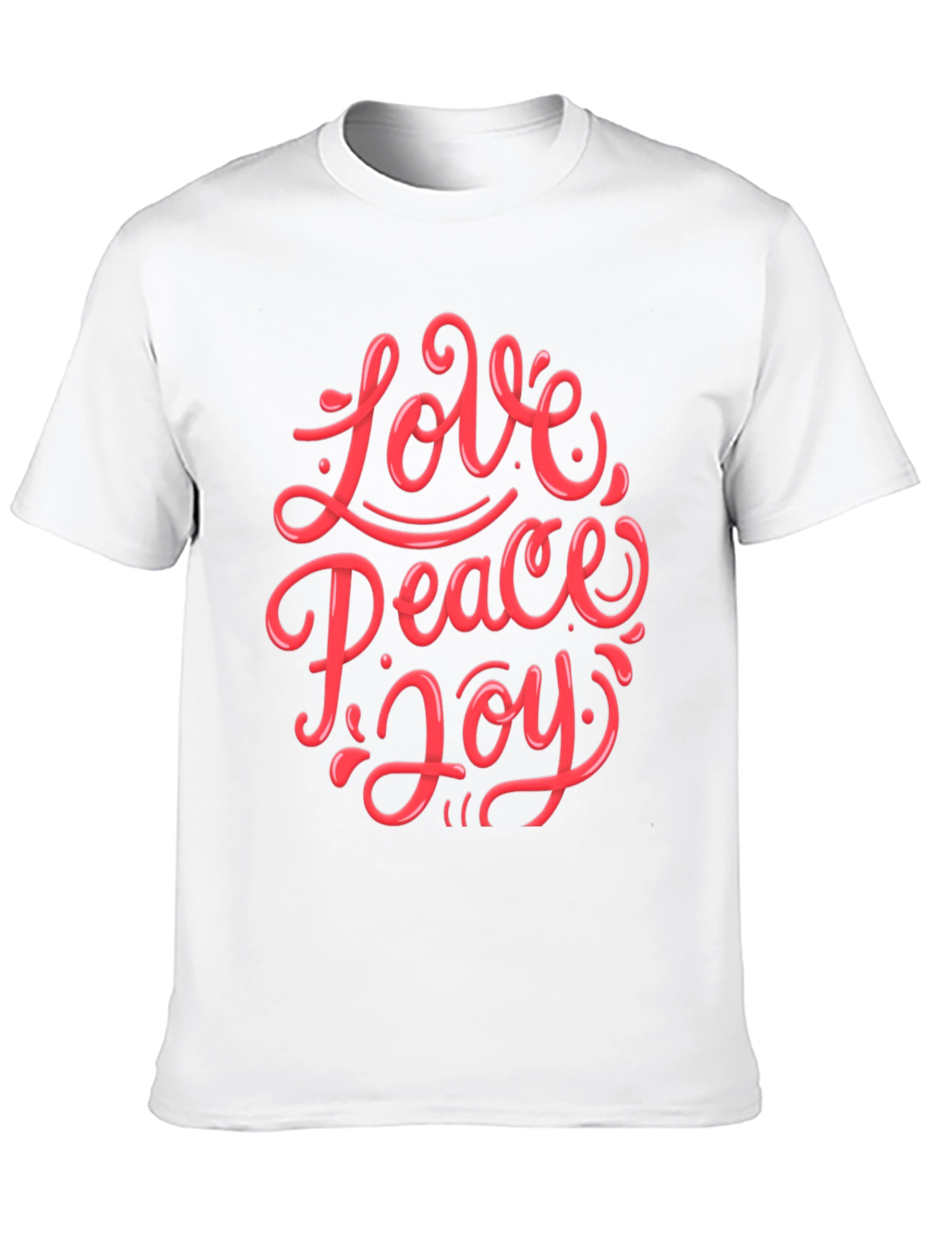 Love Peace Joy Graphic Tee - Black Cotton T-Shirt