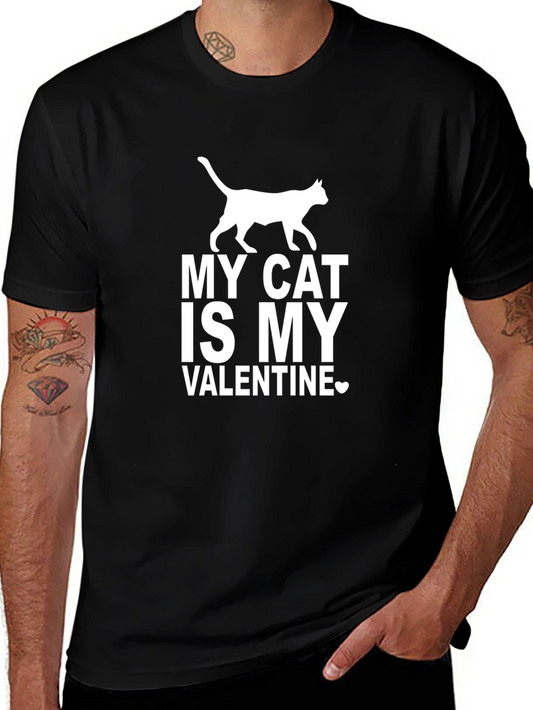 My Cat Is My Valentine Graphic T-Shirt