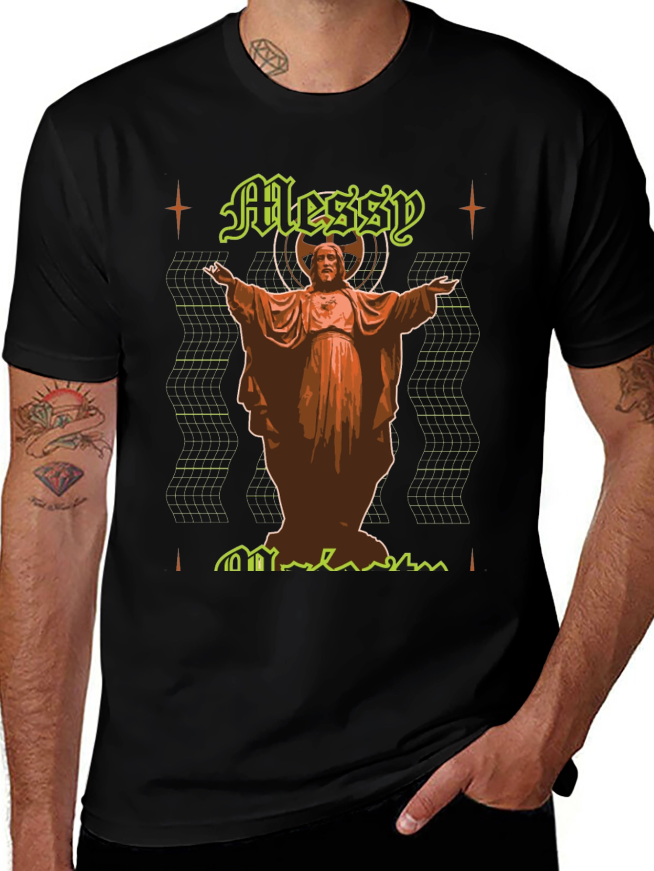 Messy Graphic Tee - Unique Design Comfortable Fit