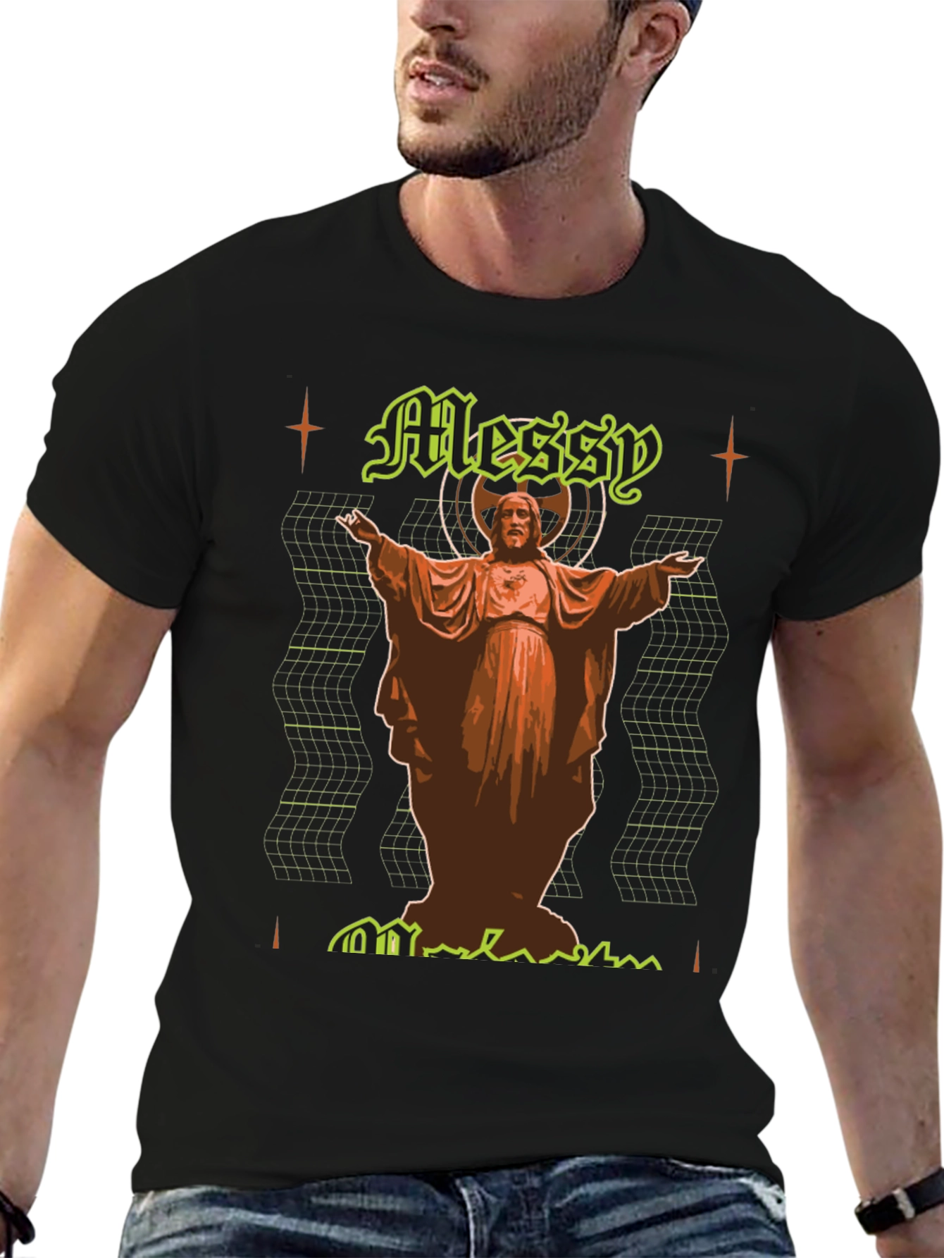 Messy Graphic Tee - Unique Design Comfortable Fit
