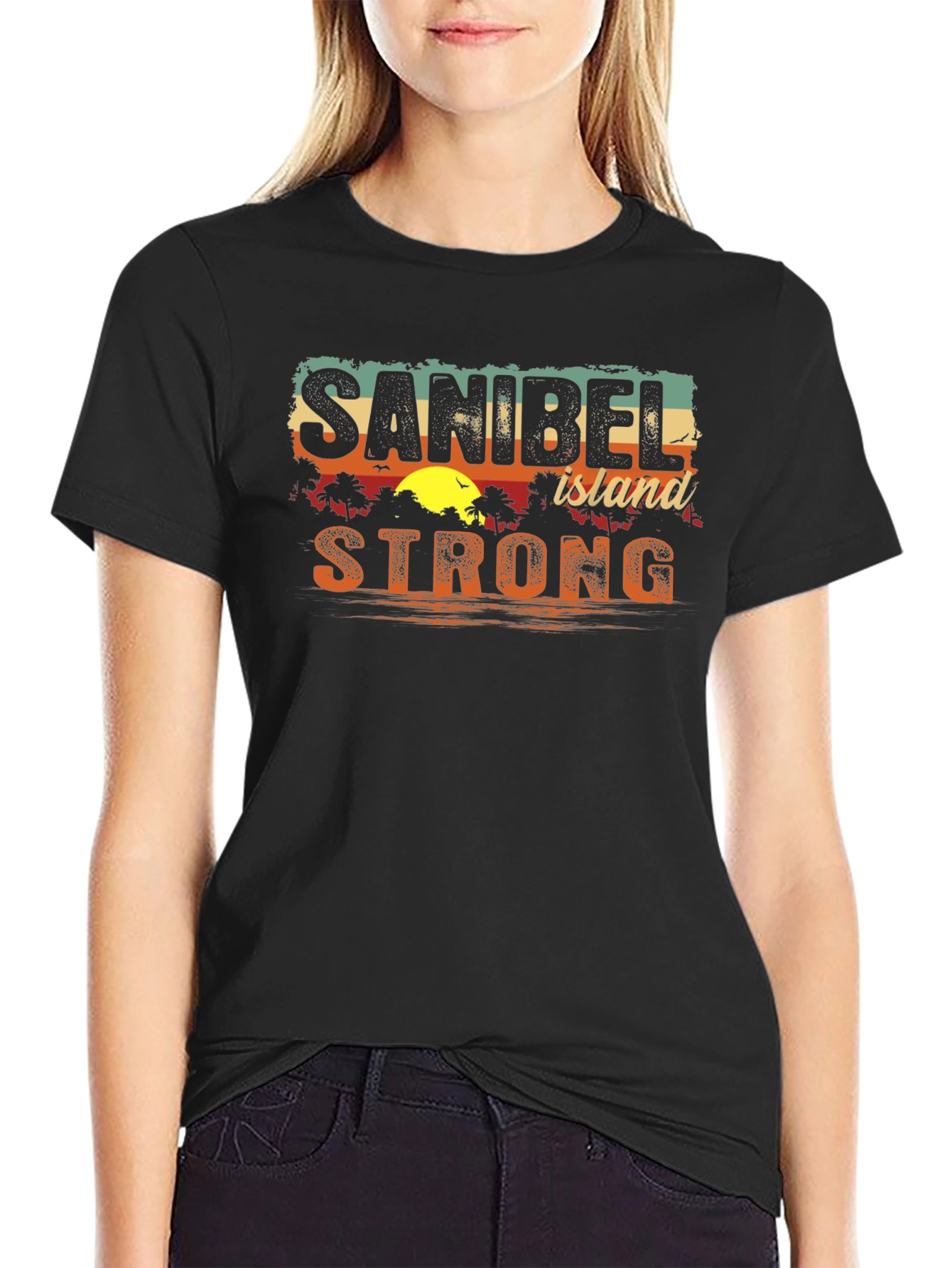 Sanibel Island Strong Black T-Shirt