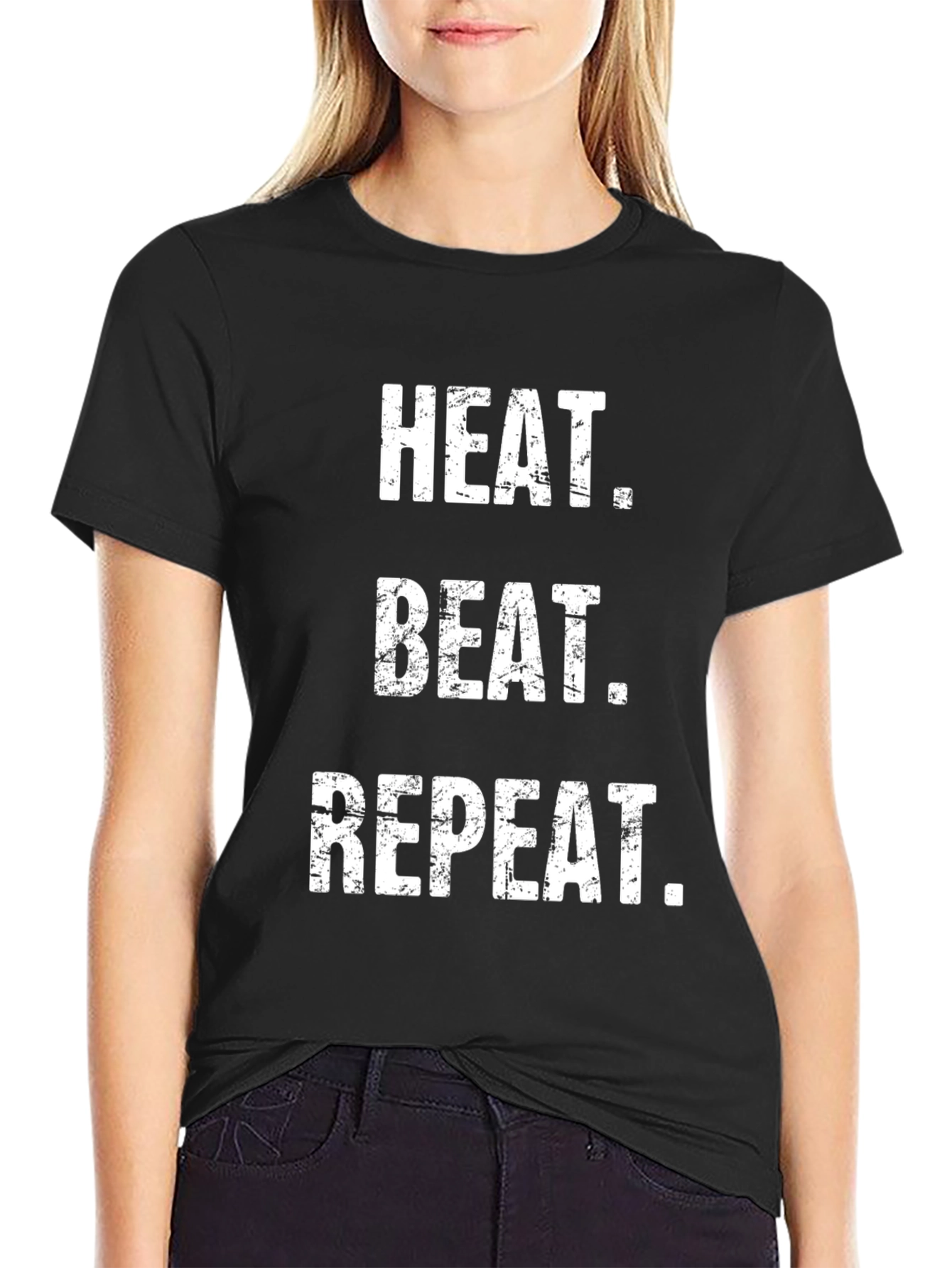Heat. Beat. Repeat. Graphic T-Shirt - Black