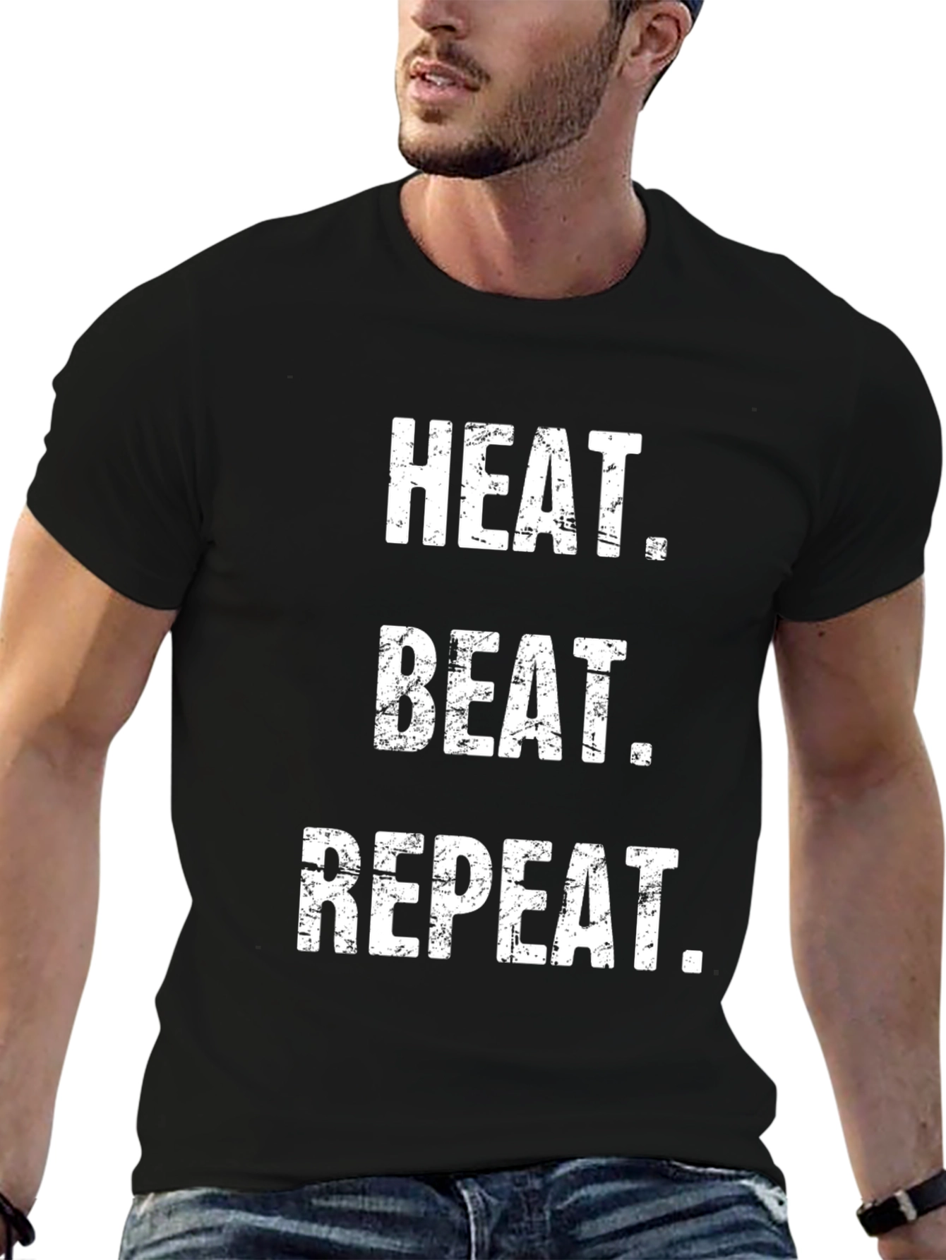 Heat. Beat. Repeat. Graphic T-Shirt - Black