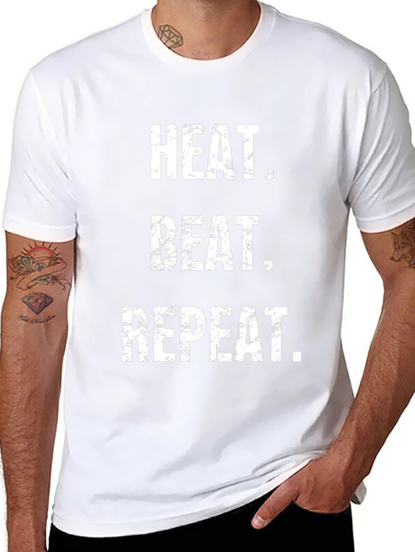 Heat. Beat. Repeat. Graphic T-Shirt - Black