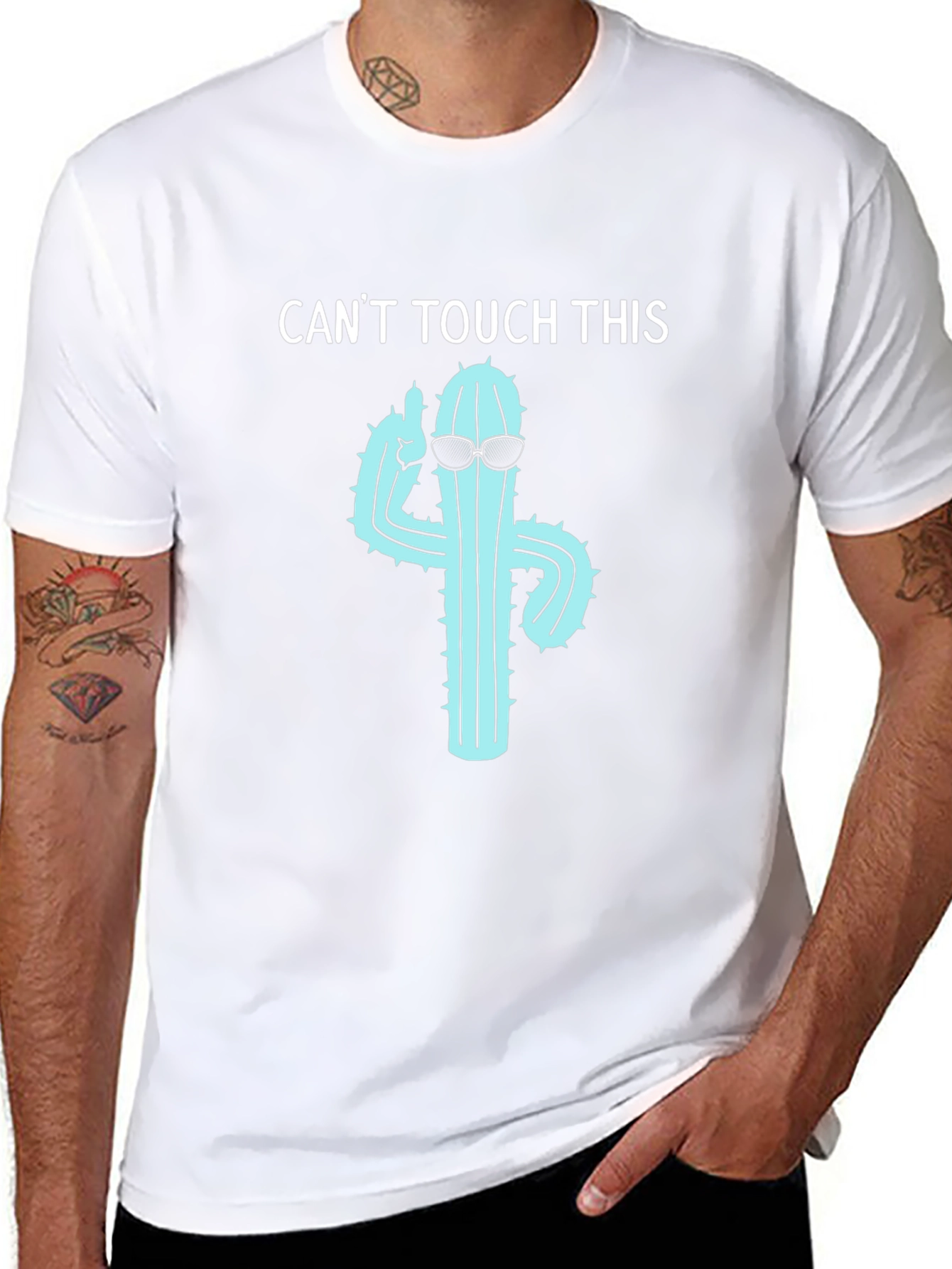 Cool Cactus T-Shirt - Cant Touch This Design