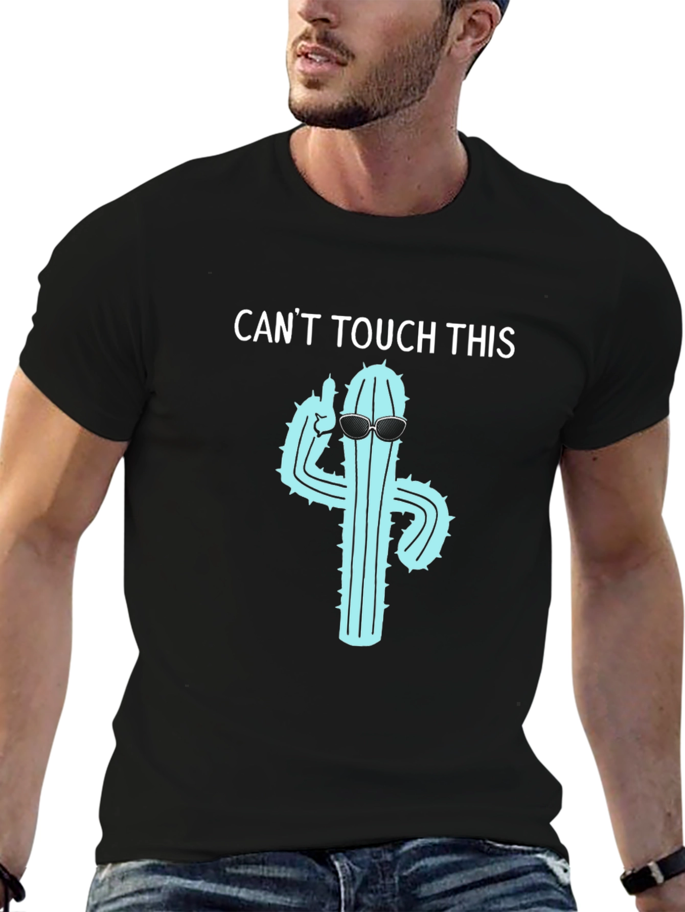 Cool Cactus T-Shirt - Cant Touch This Design