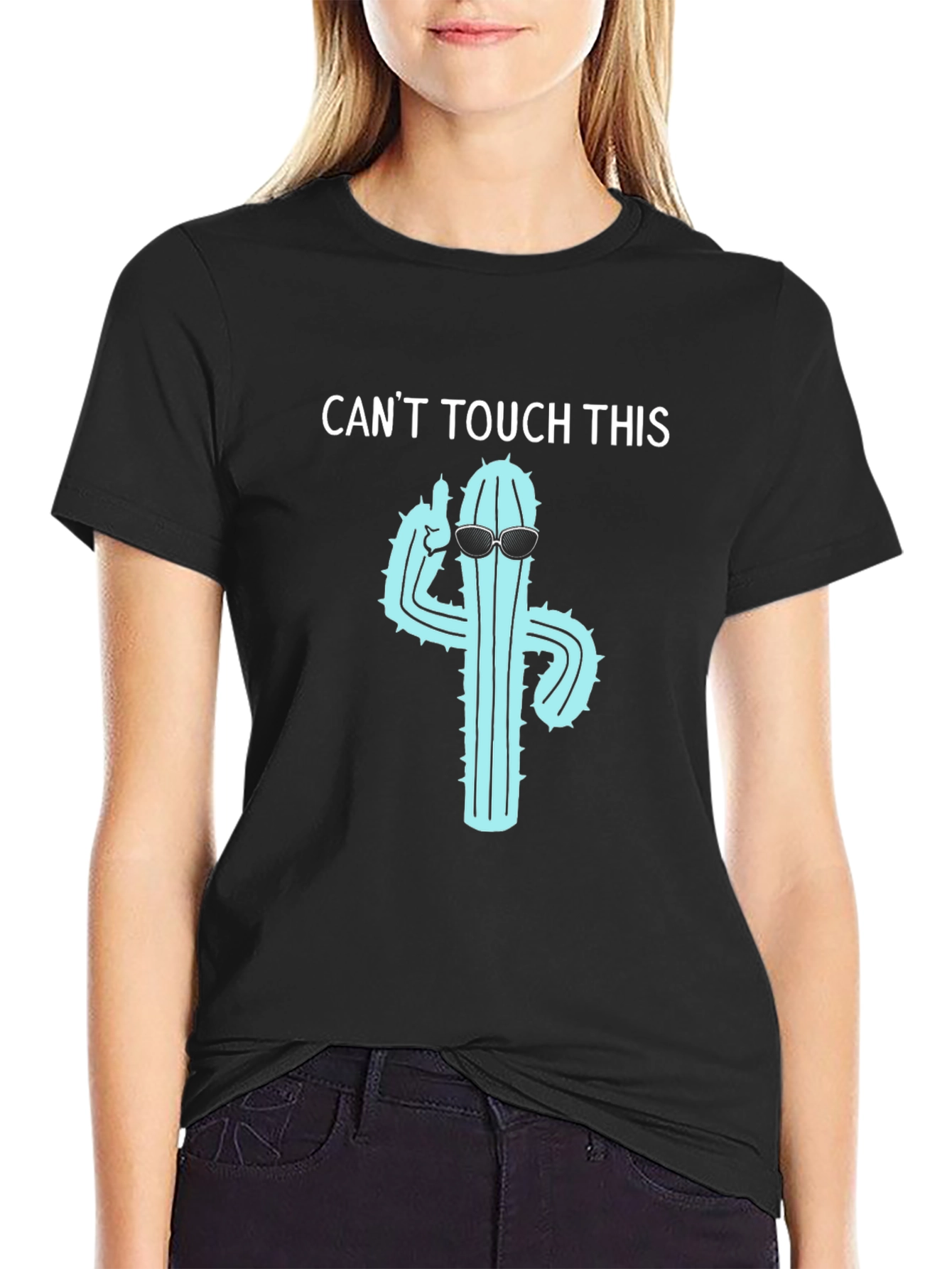 Cool Cactus T-Shirt - Cant Touch This Design