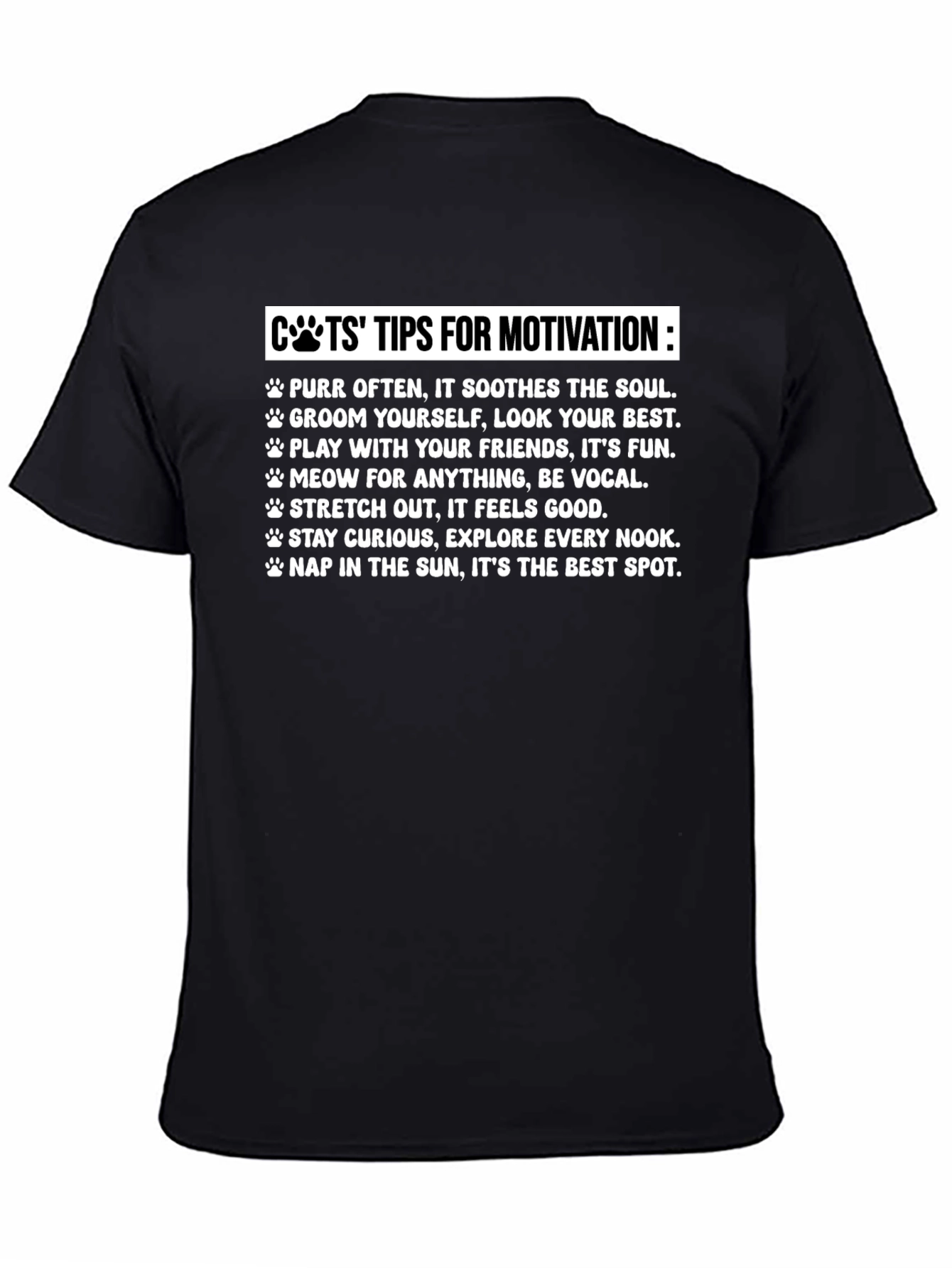 Cats Tips for Motivation T-Shirt