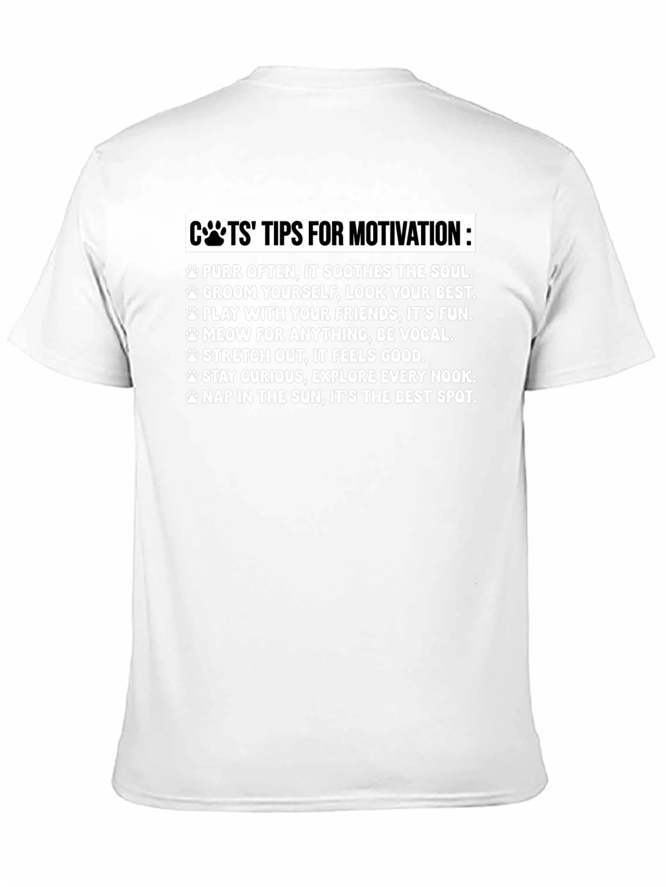 Cats Tips for Motivation T-Shirt