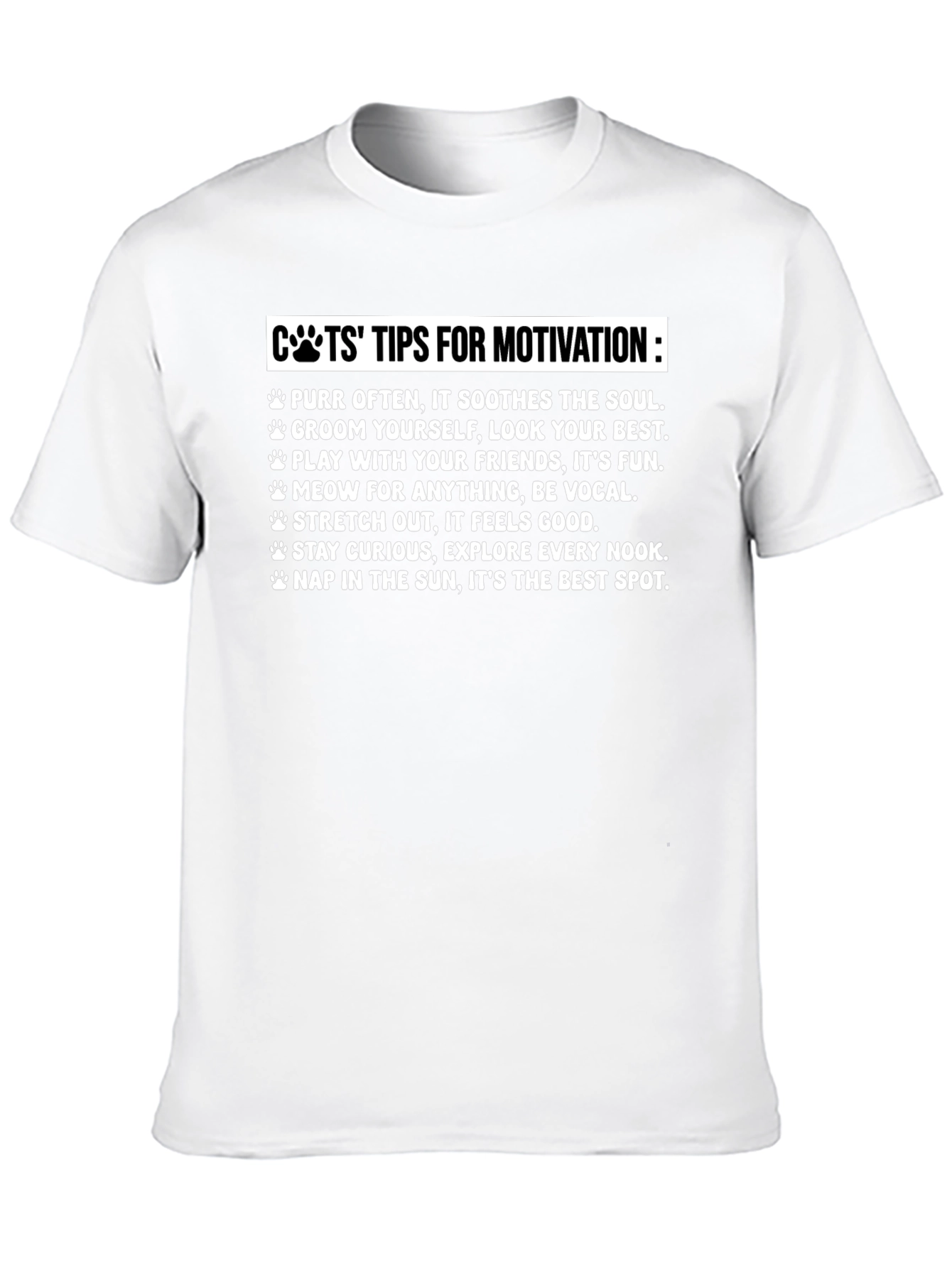 Cats Tips for Motivation T-Shirt
