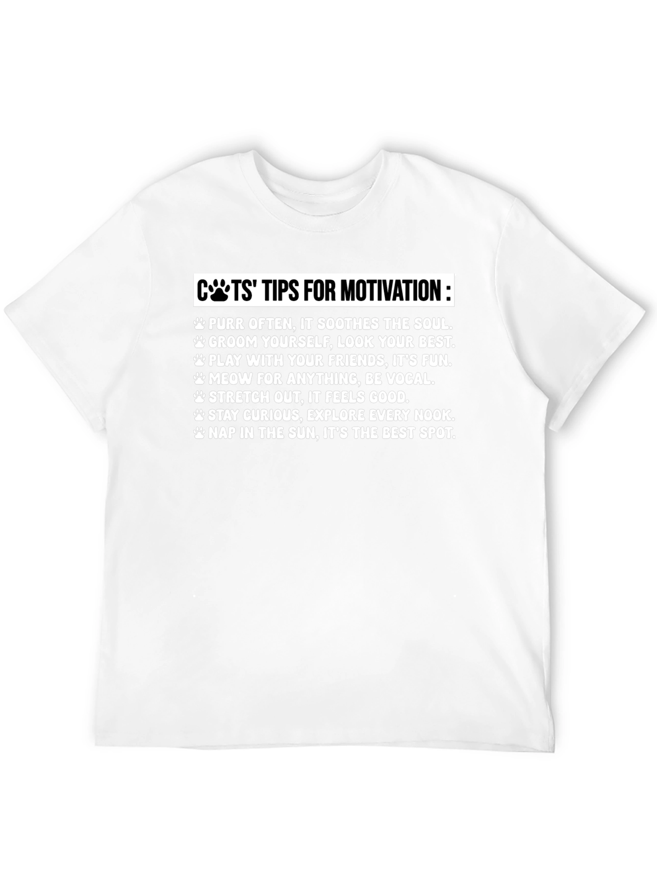 Cats Tips for Motivation T-Shirt