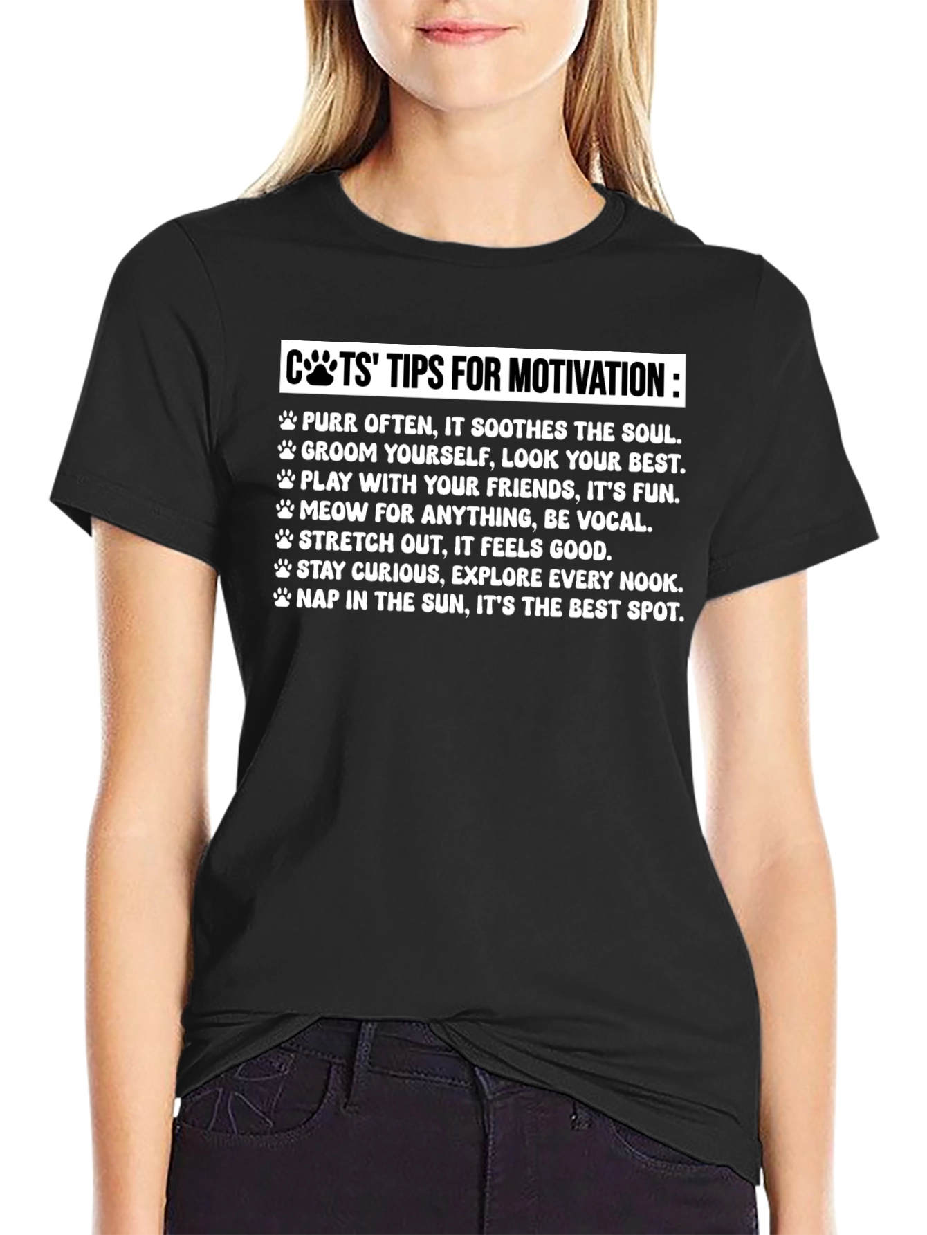 Cats Tips for Motivation T-Shirt