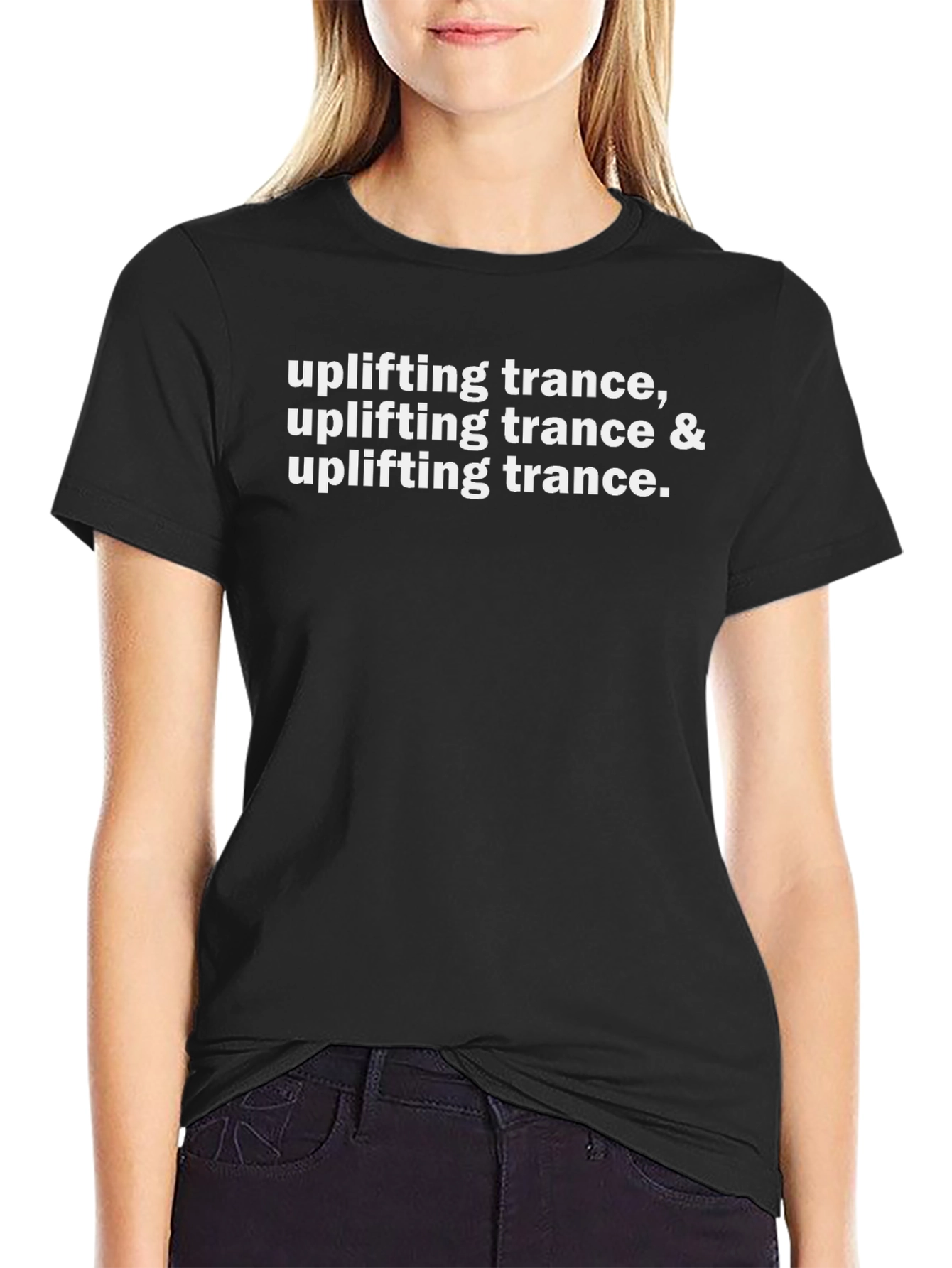 Uplifting Trance Graphic T-Shirt - Black Cotton Tee