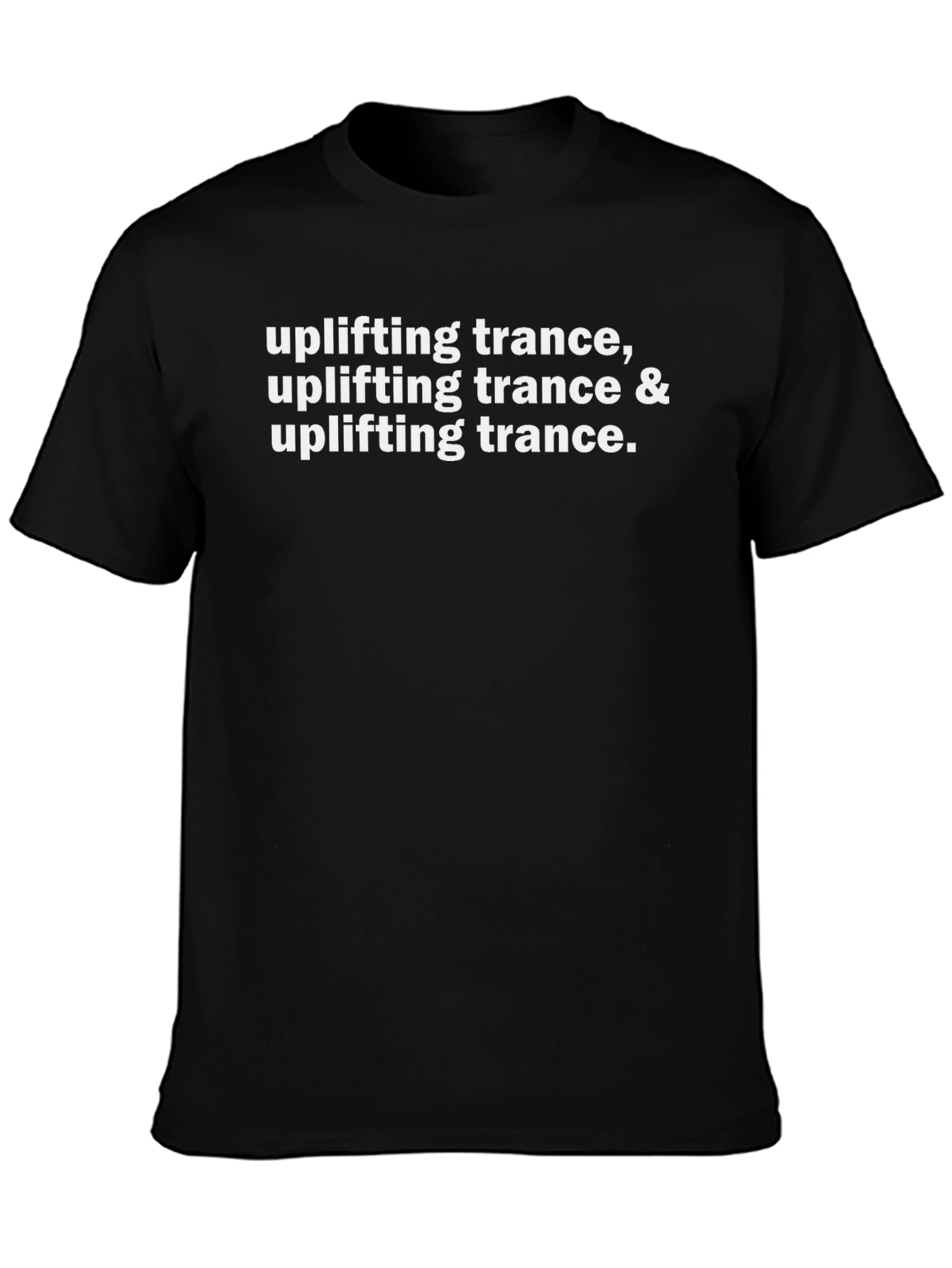 Uplifting Trance Graphic T-Shirt - Black Cotton Tee