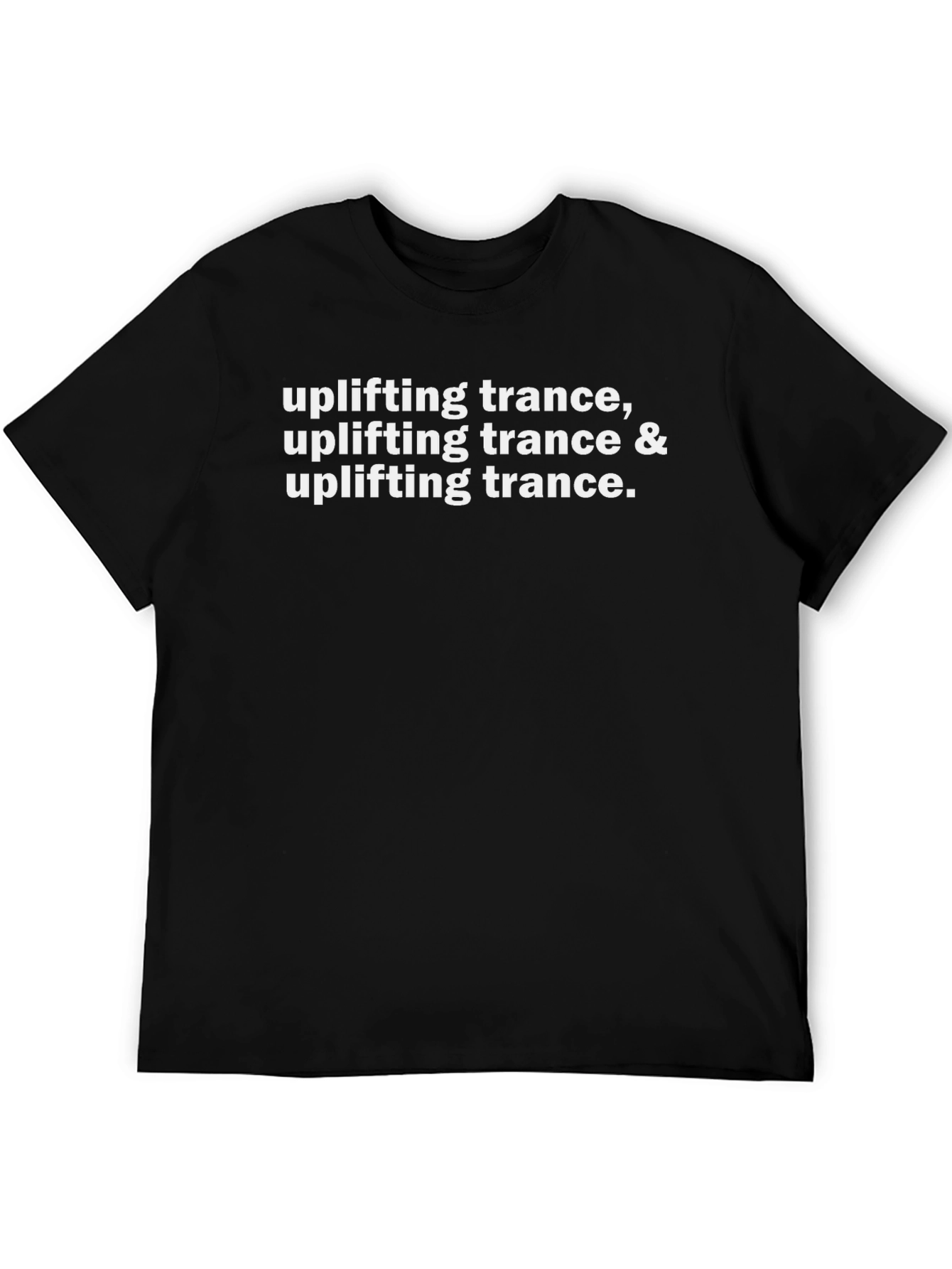 Uplifting Trance Graphic T-Shirt - Black Cotton Tee