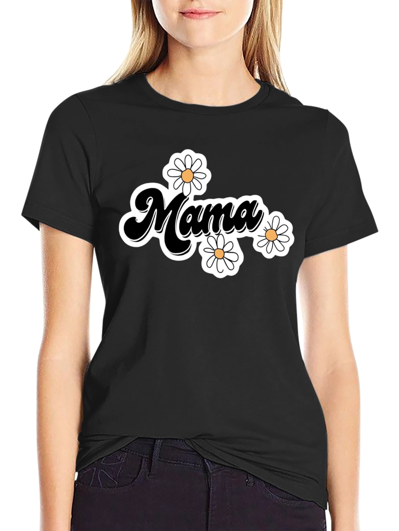 Mama Daisy Graphic T-Shirt - Cute Mom Tee