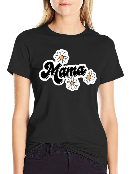 Mama Daisy Graphic T-Shirt - Cute Mom Tee