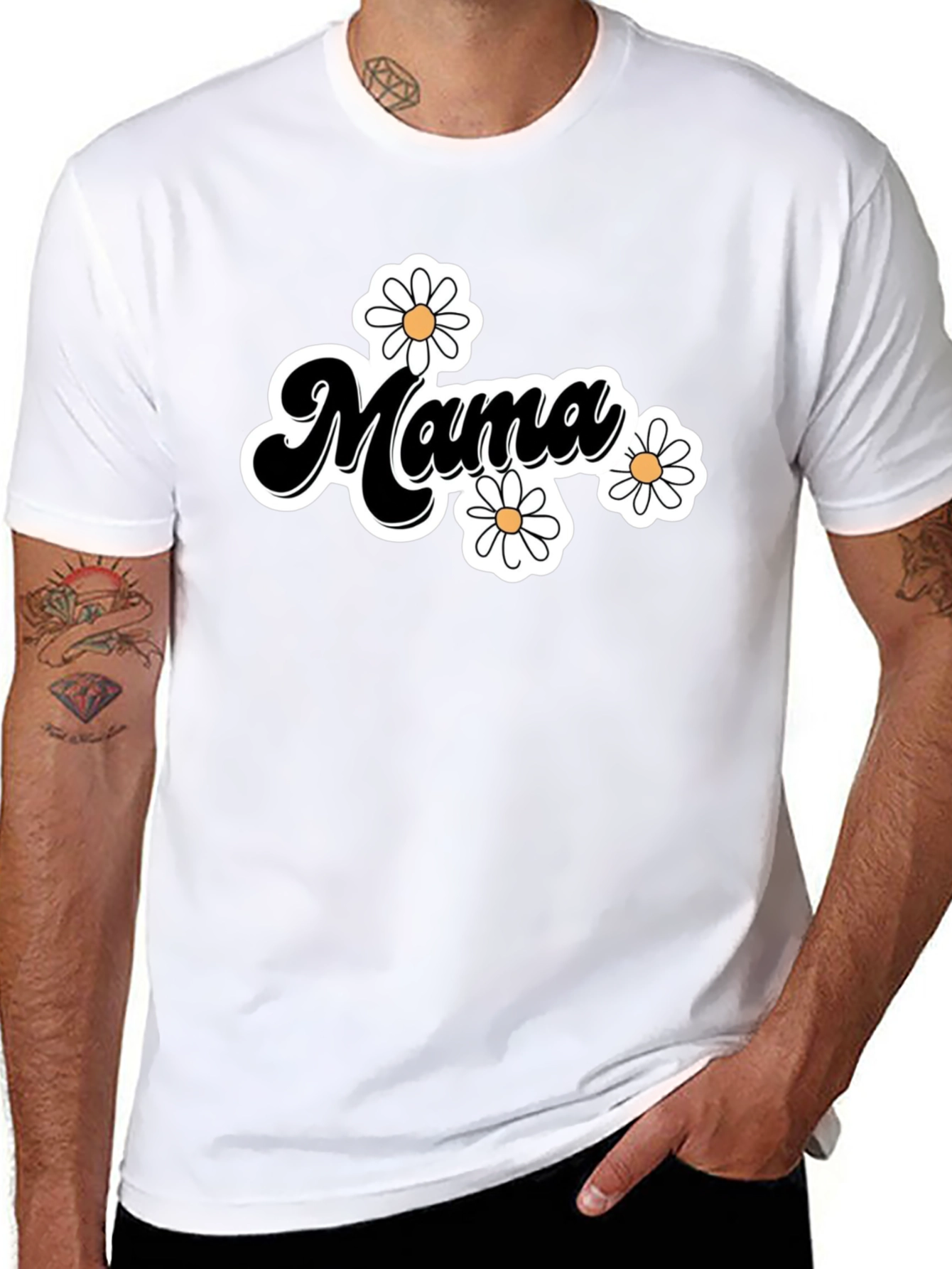 Mama Daisy Graphic T-Shirt - Cute Mom Tee