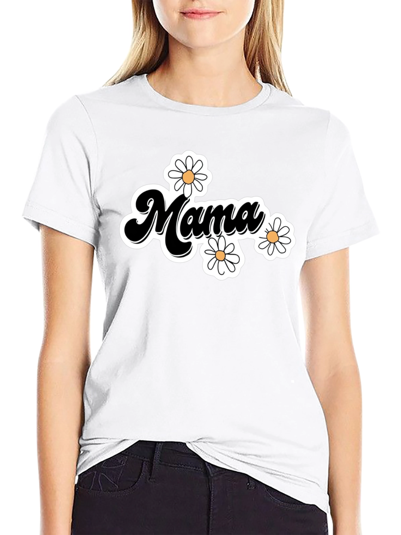 Mama Daisy Graphic T-Shirt - Cute Mom Tee