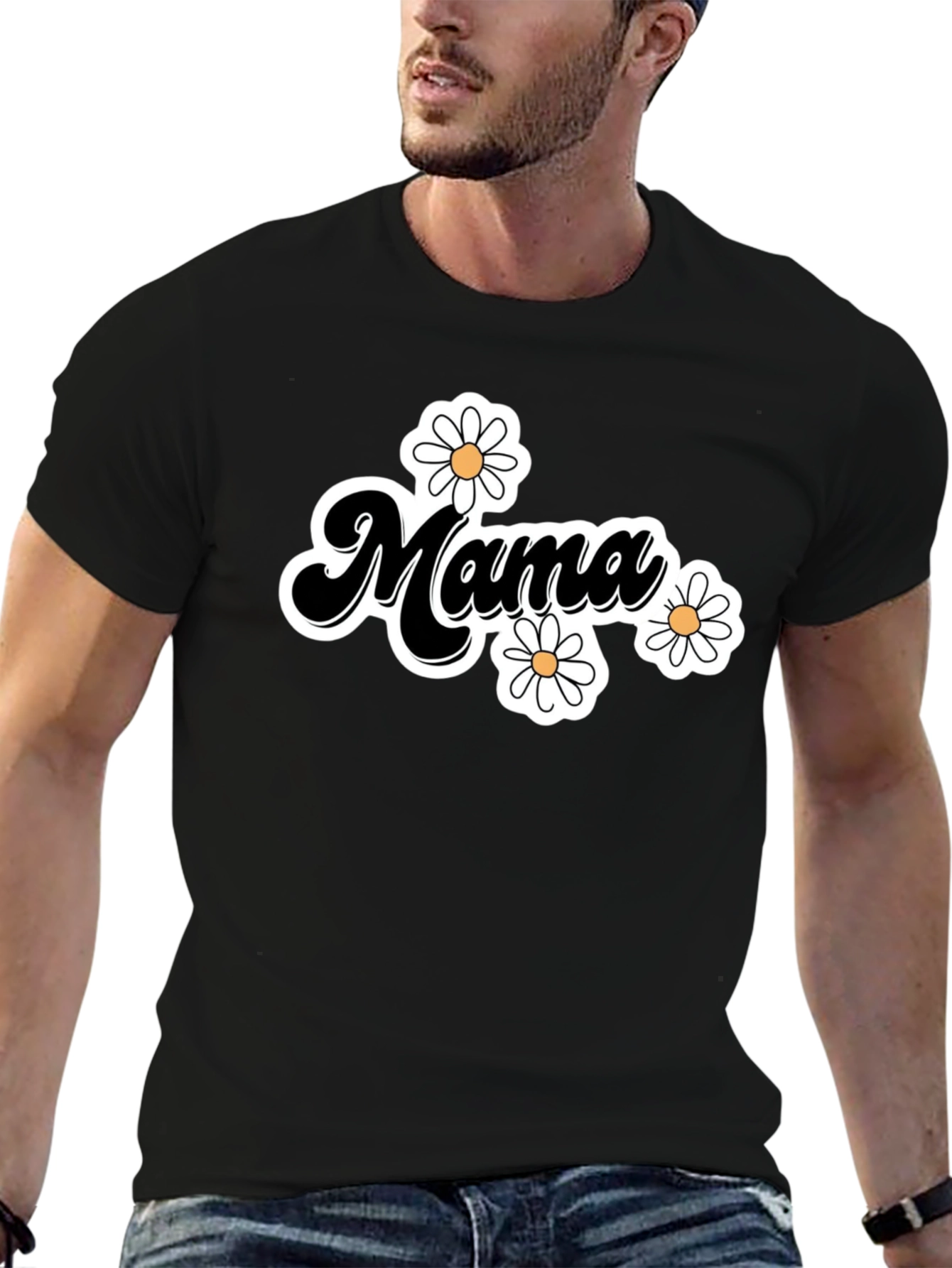 Mama Daisy Graphic T-Shirt - Cute Mom Tee