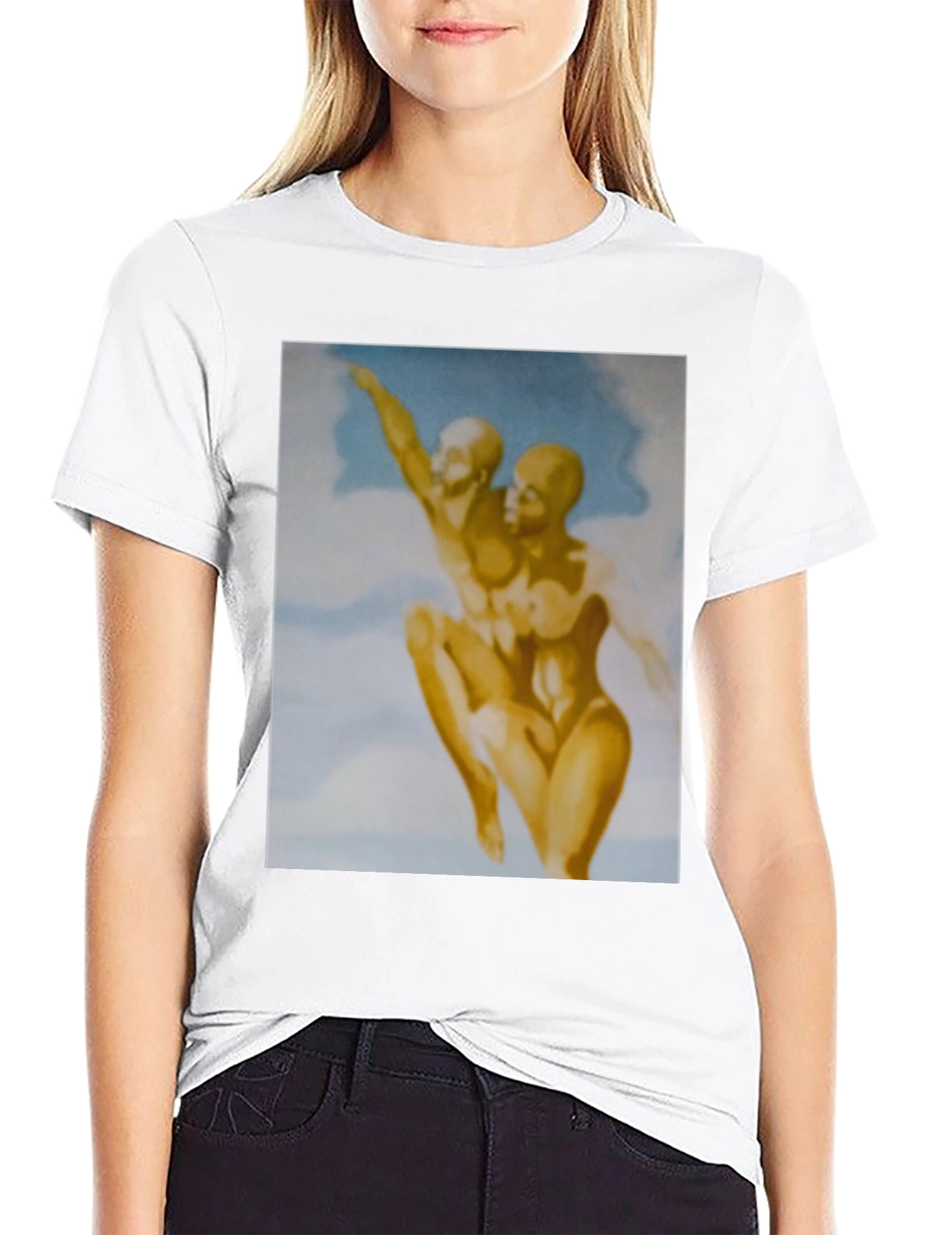 Abstract Art Graphic Print Black Tee