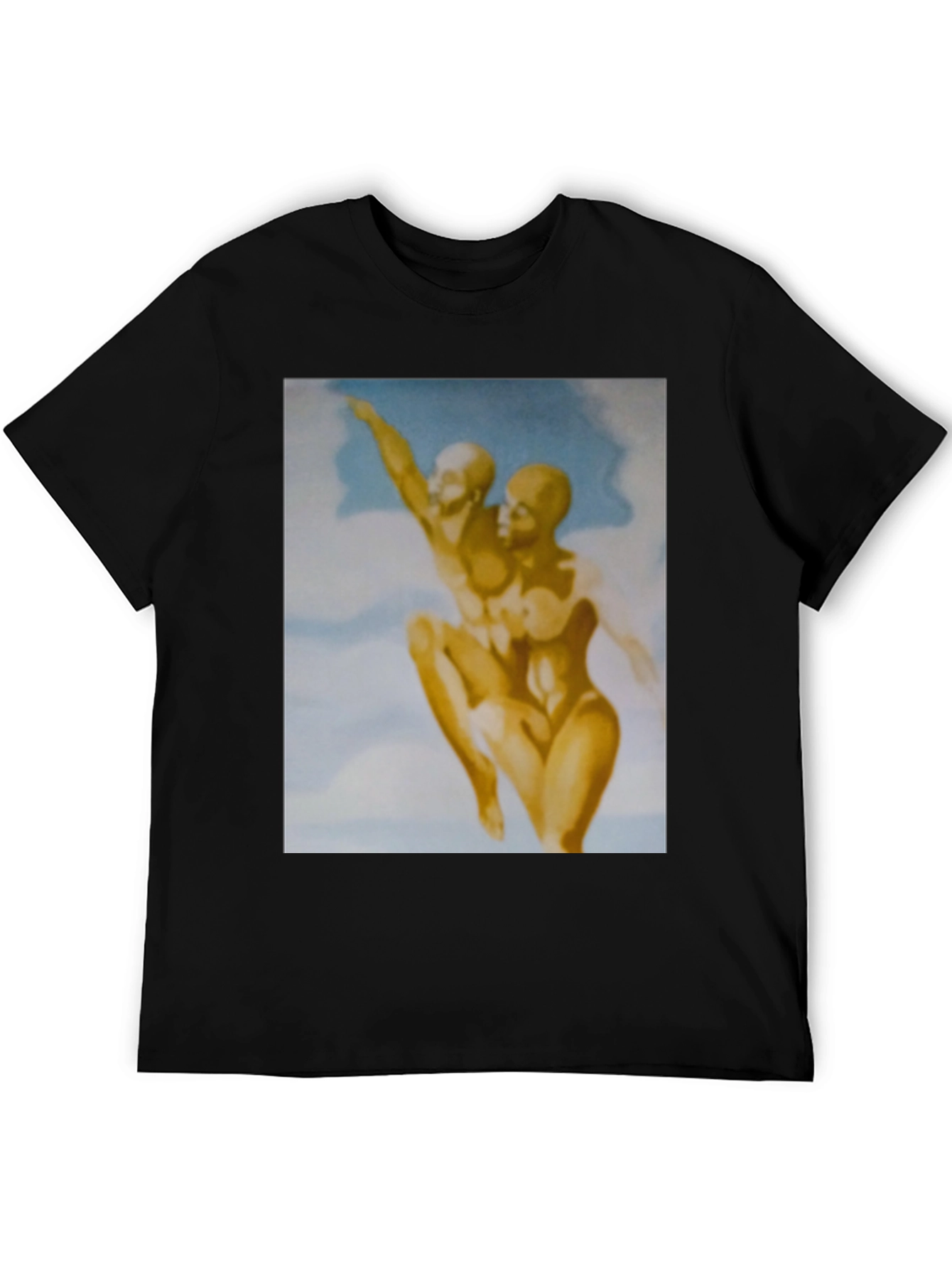 Abstract Art Graphic Print Black Tee