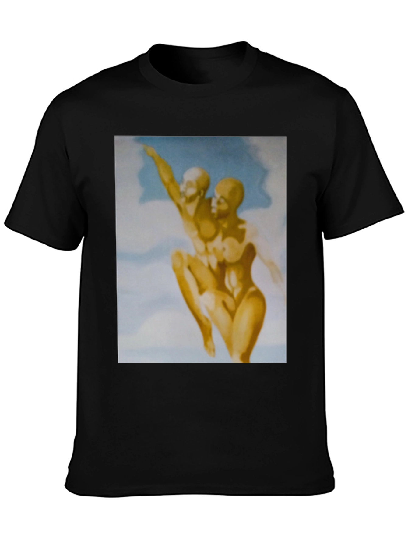 Abstract Art Graphic Print Black Tee