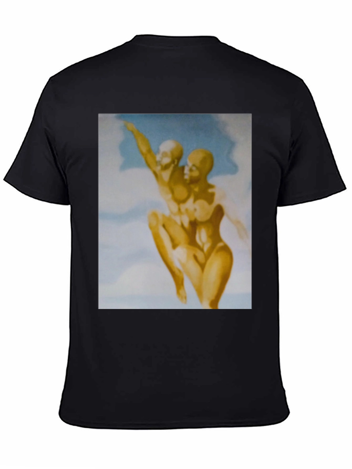 Abstract Art Graphic Print Black Tee