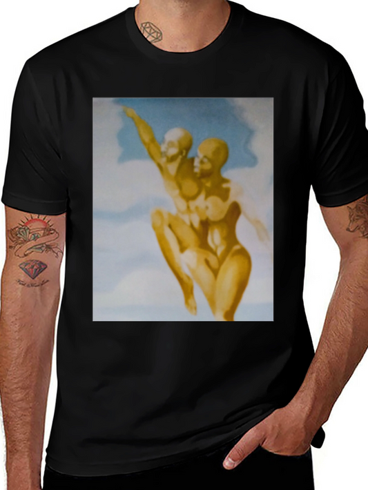 Abstract Art Graphic Print Black Tee