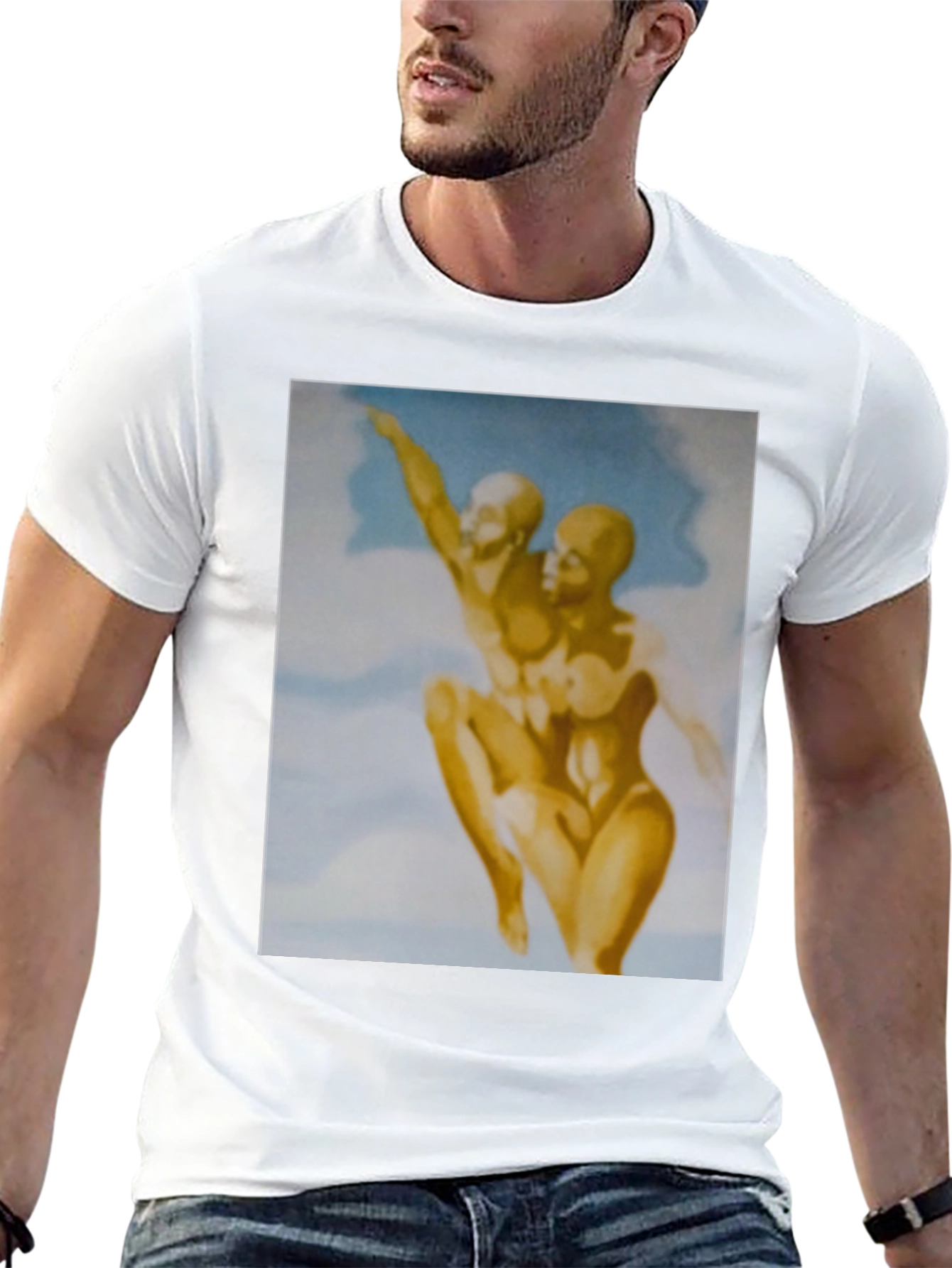 Abstract Art Graphic Print Black Tee