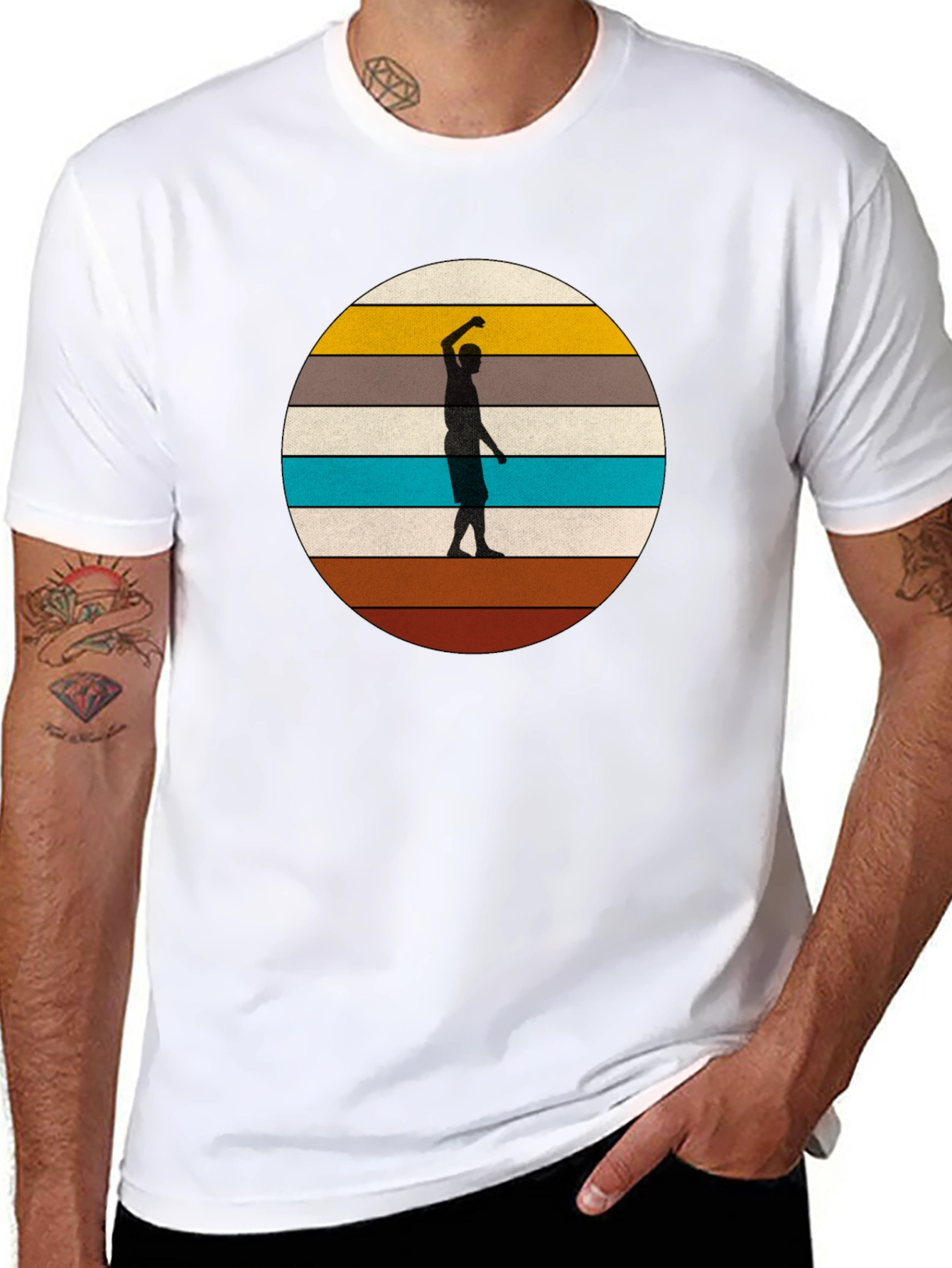 Retro Sunset Silhouette Tee