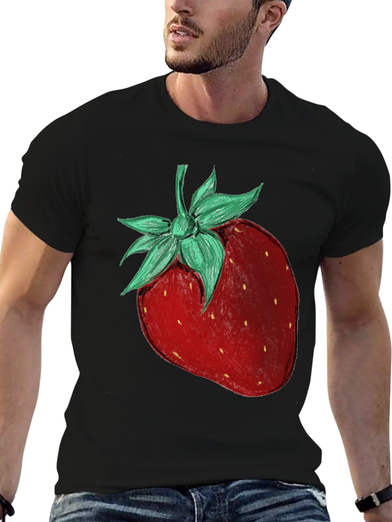 Strawberry Graphic Tee - Fruit Print T-Shirt