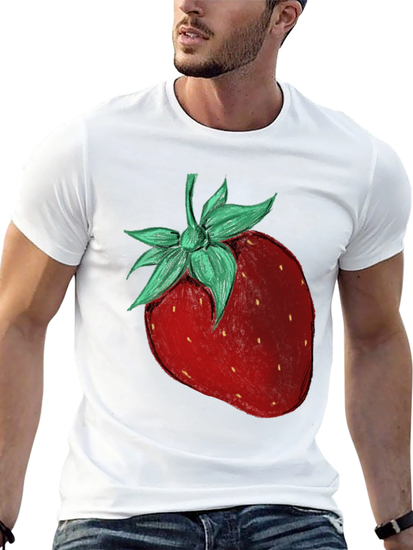 Strawberry Graphic Tee - Fruit Print T-Shirt