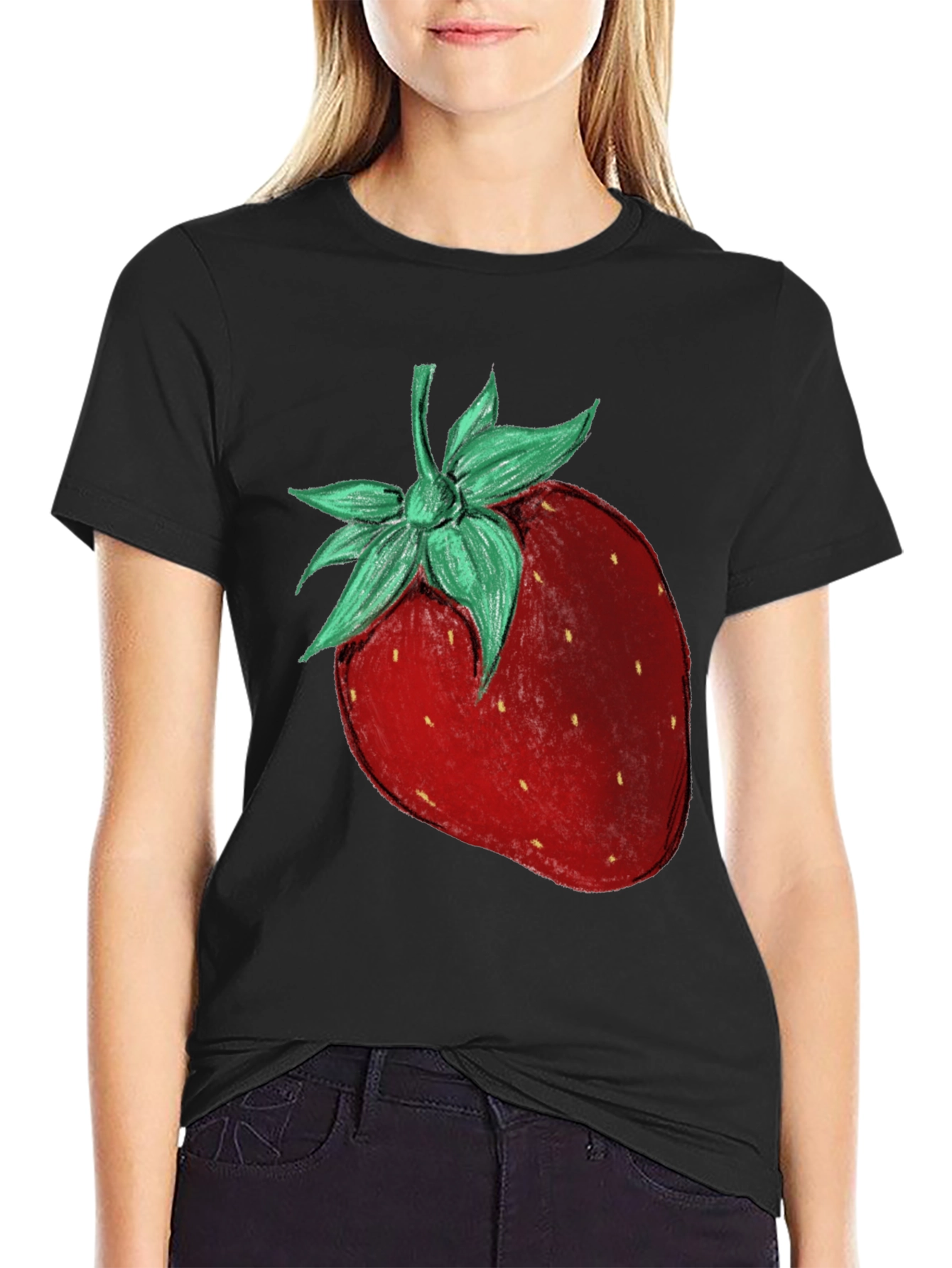 Strawberry Graphic Tee - Fruit Print T-Shirt