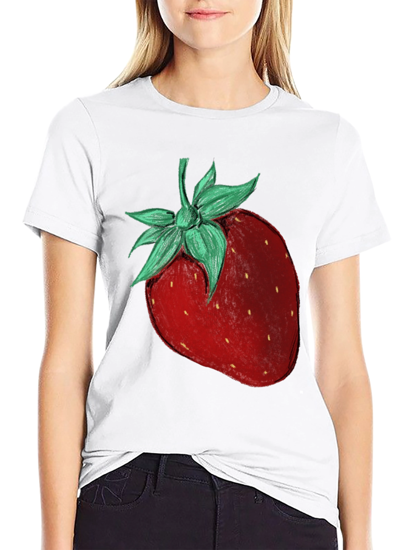 Strawberry Graphic Tee - Fruit Print T-Shirt