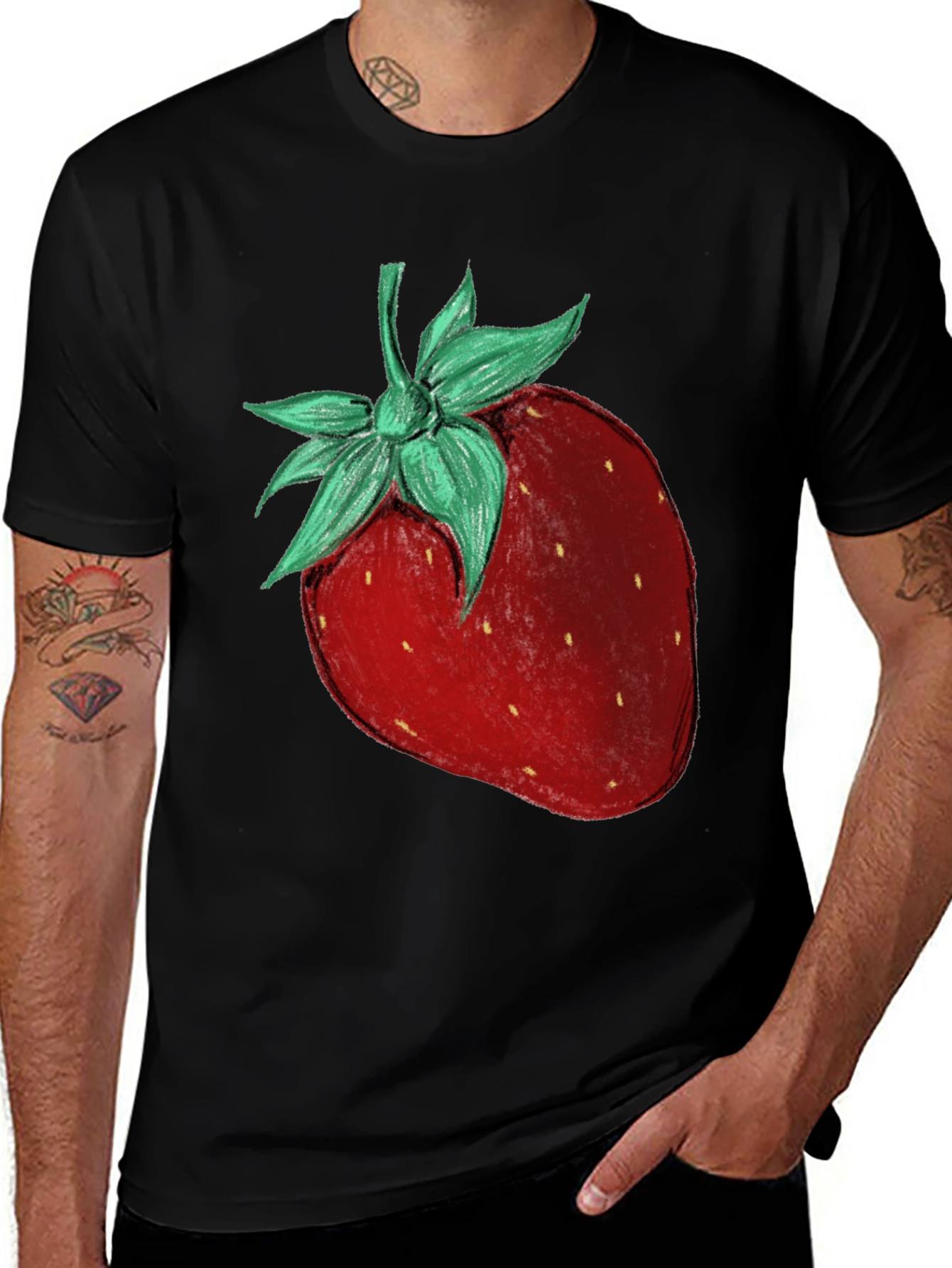 Strawberry Graphic Tee - Fruit Print T-Shirt
