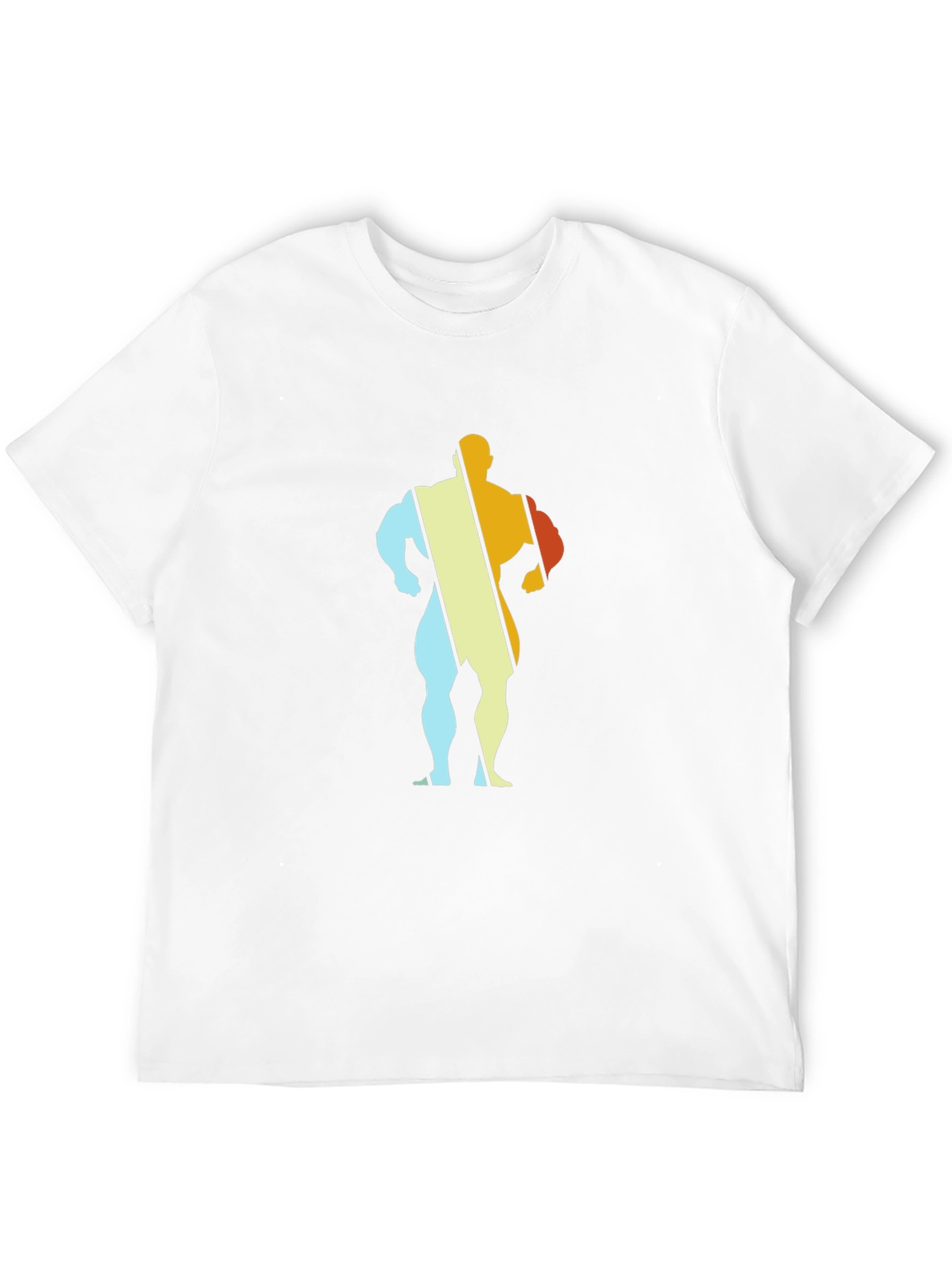 Retro Bodybuilder Graphic Tee - Black Cotton T-Shirt