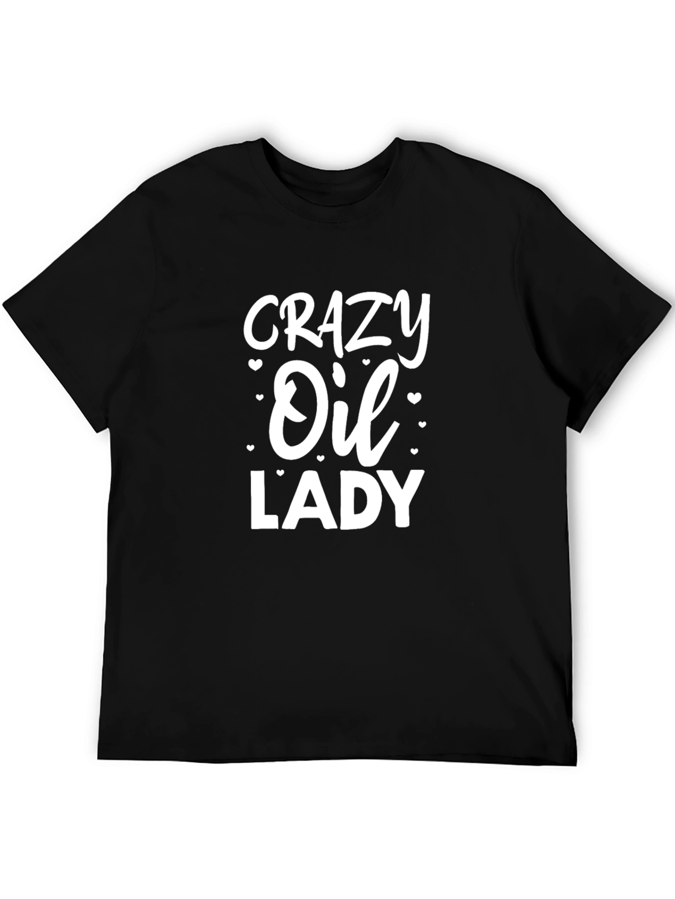 Crazy Oil Lady Graphic T-Shirt - Unisex Black Tee