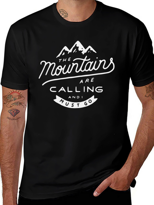 The Mountains Are Calling T-Shirt - Black