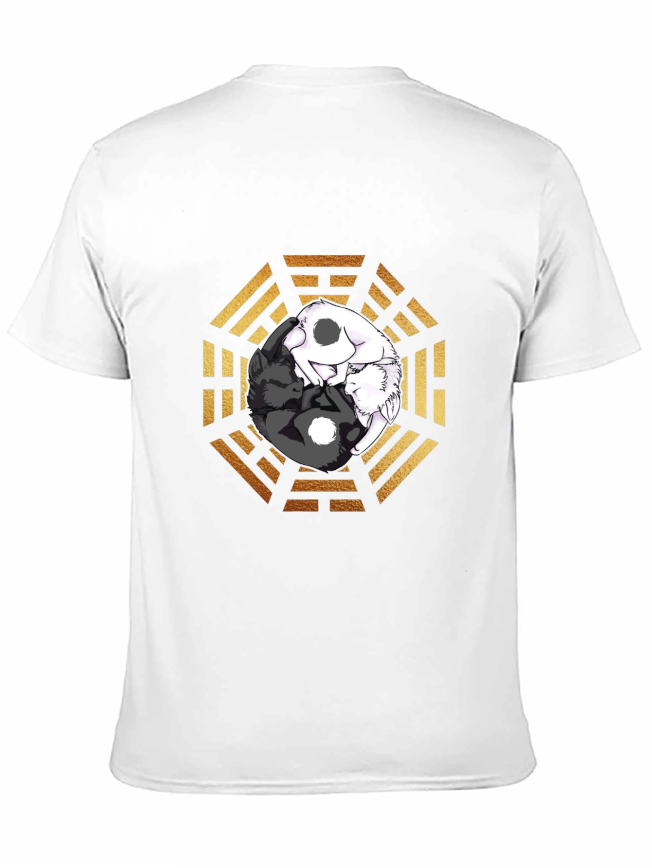 Yin Yang Cats Graphic T-Shirt
