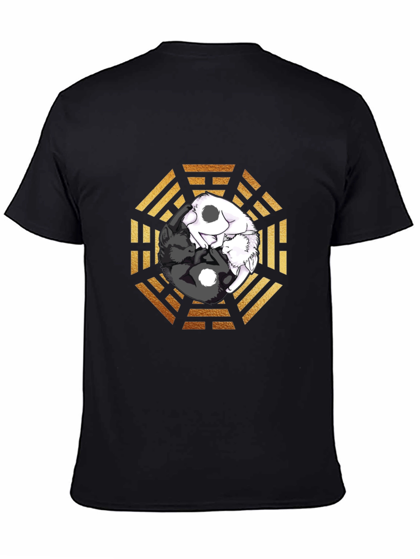 Yin Yang Cats Graphic T-Shirt